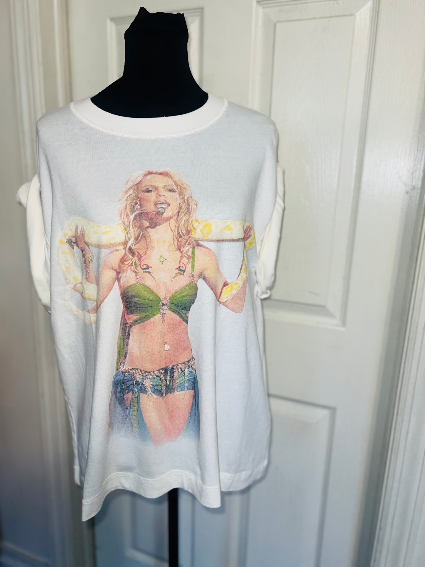 Britney Spears Oversized Distressed Tee