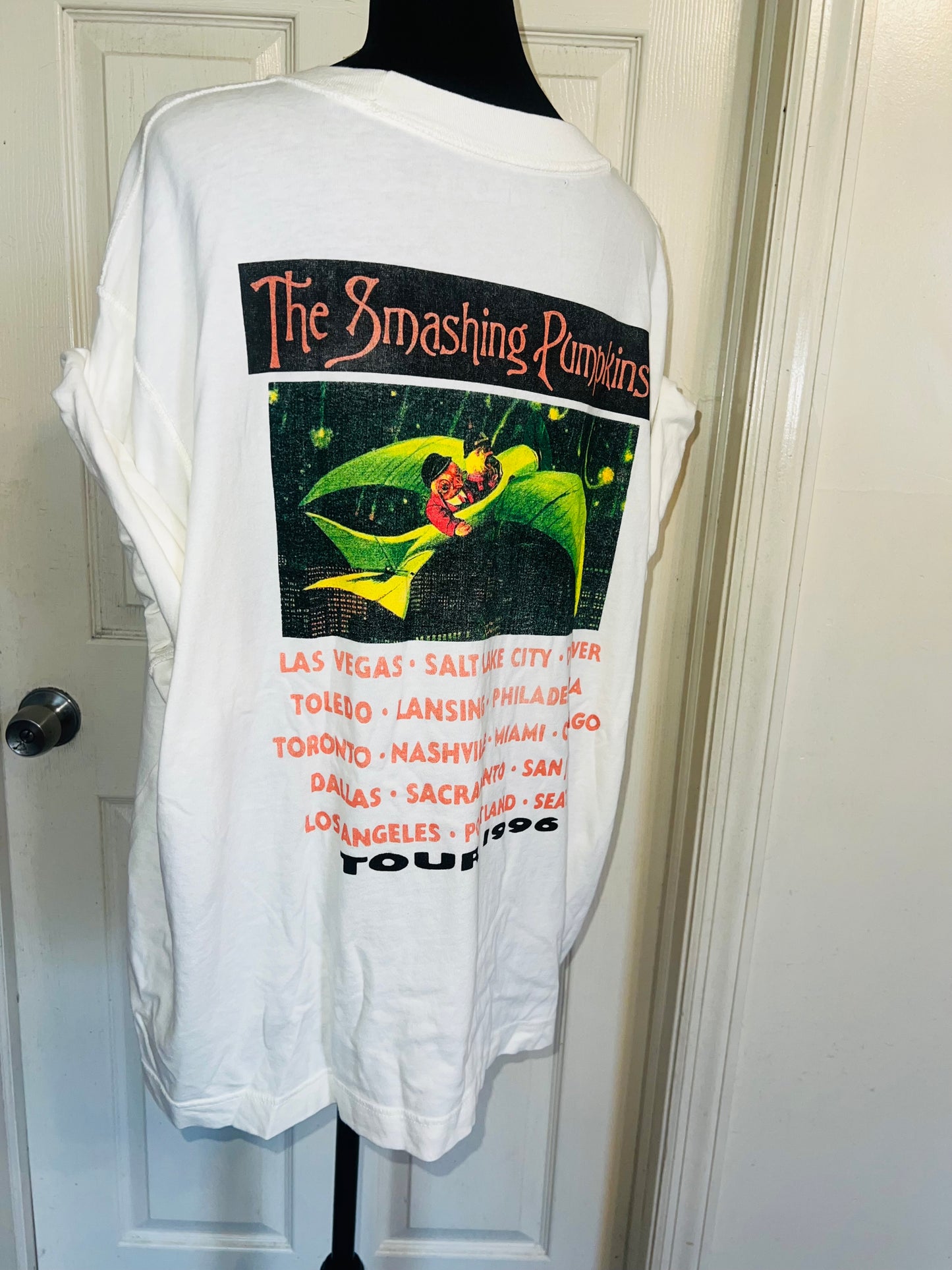 The Smashing Pumpkins Double Sided Oversized Distressed Tee