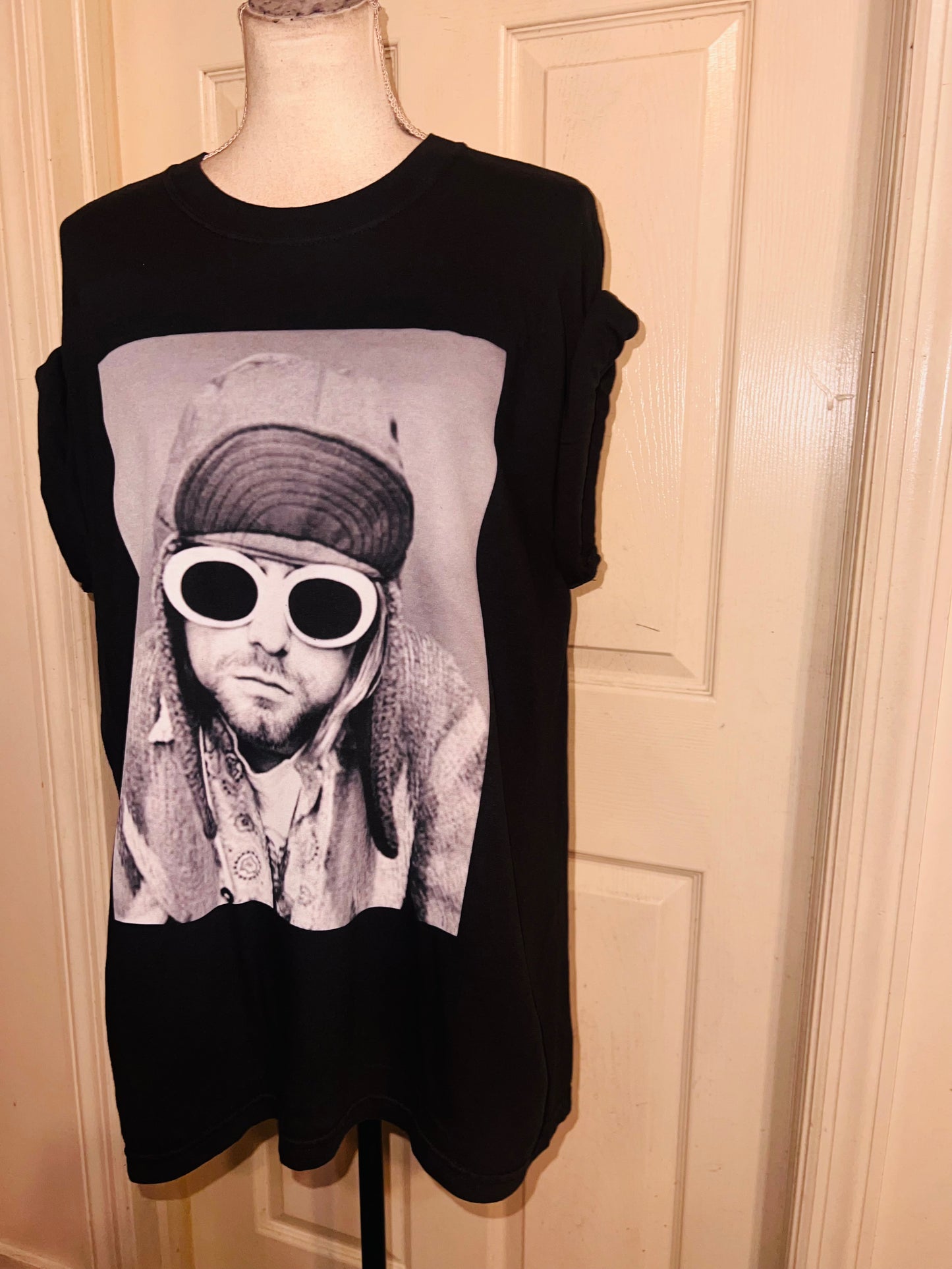 Kurt Cobain Oversized Distressed Tee