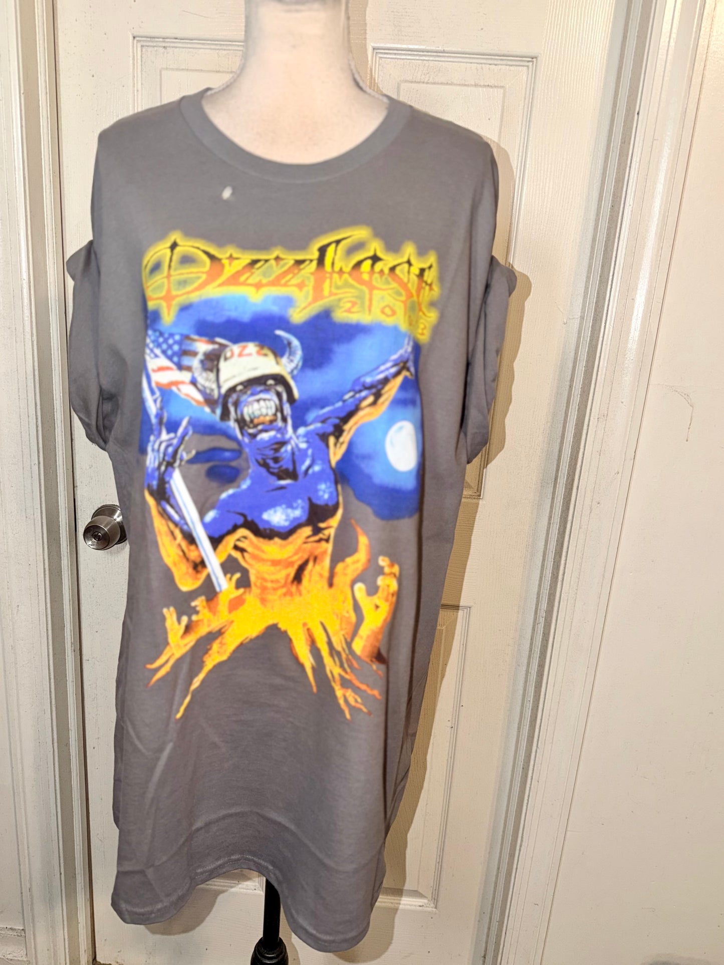 Ozzy Osbourne Ozzfest Double Sided Oversized Distressed Tee