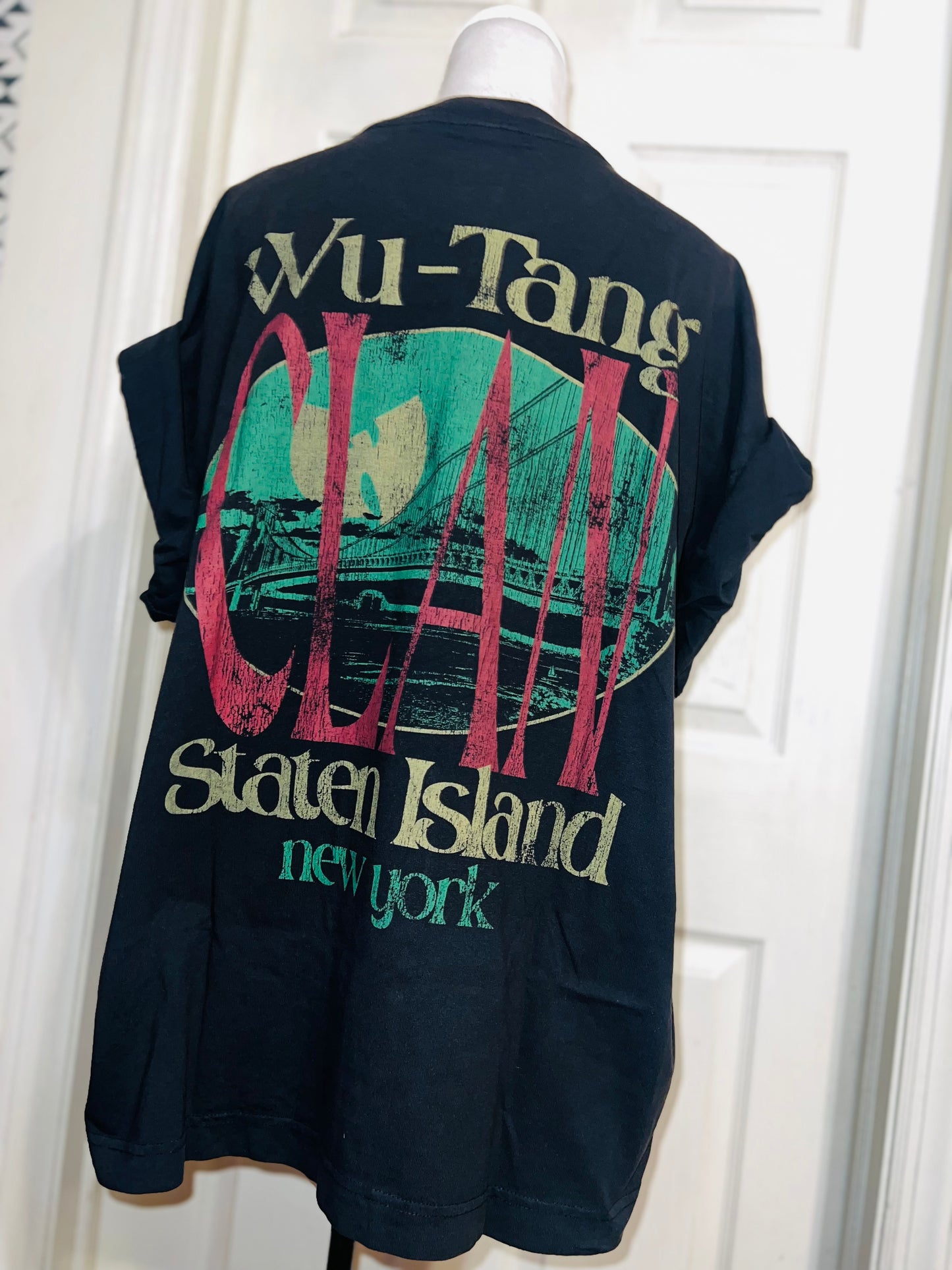 Wu-Tang Clan Double Sided Oversized Distressed Tee