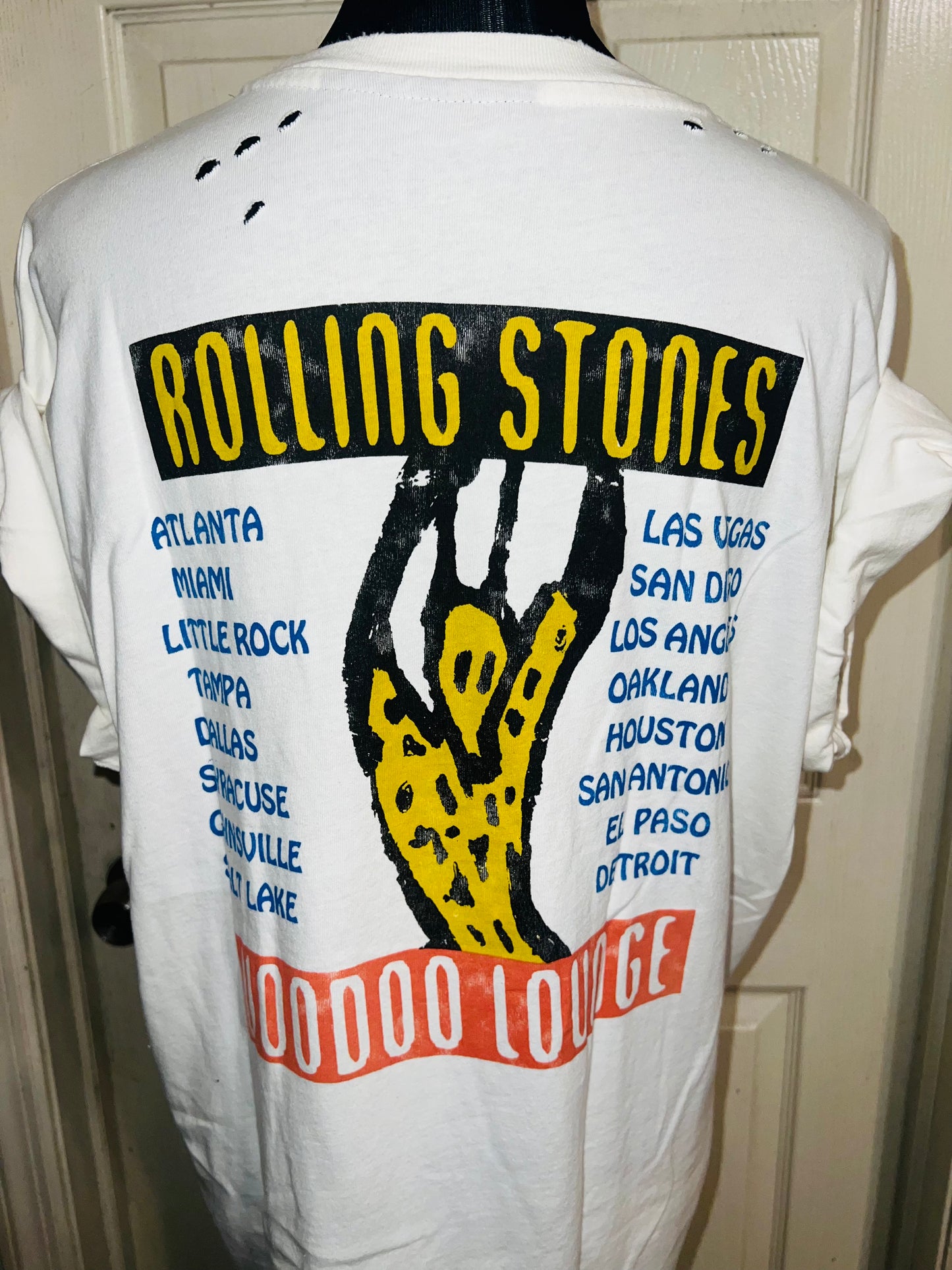 The Rolling Stones Double Sided Oversized Distressed Tee