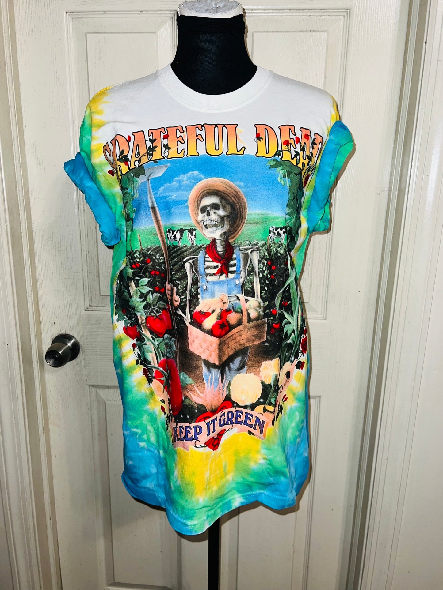 Grateful Dead Keep Green Double Sided Distressed Tee