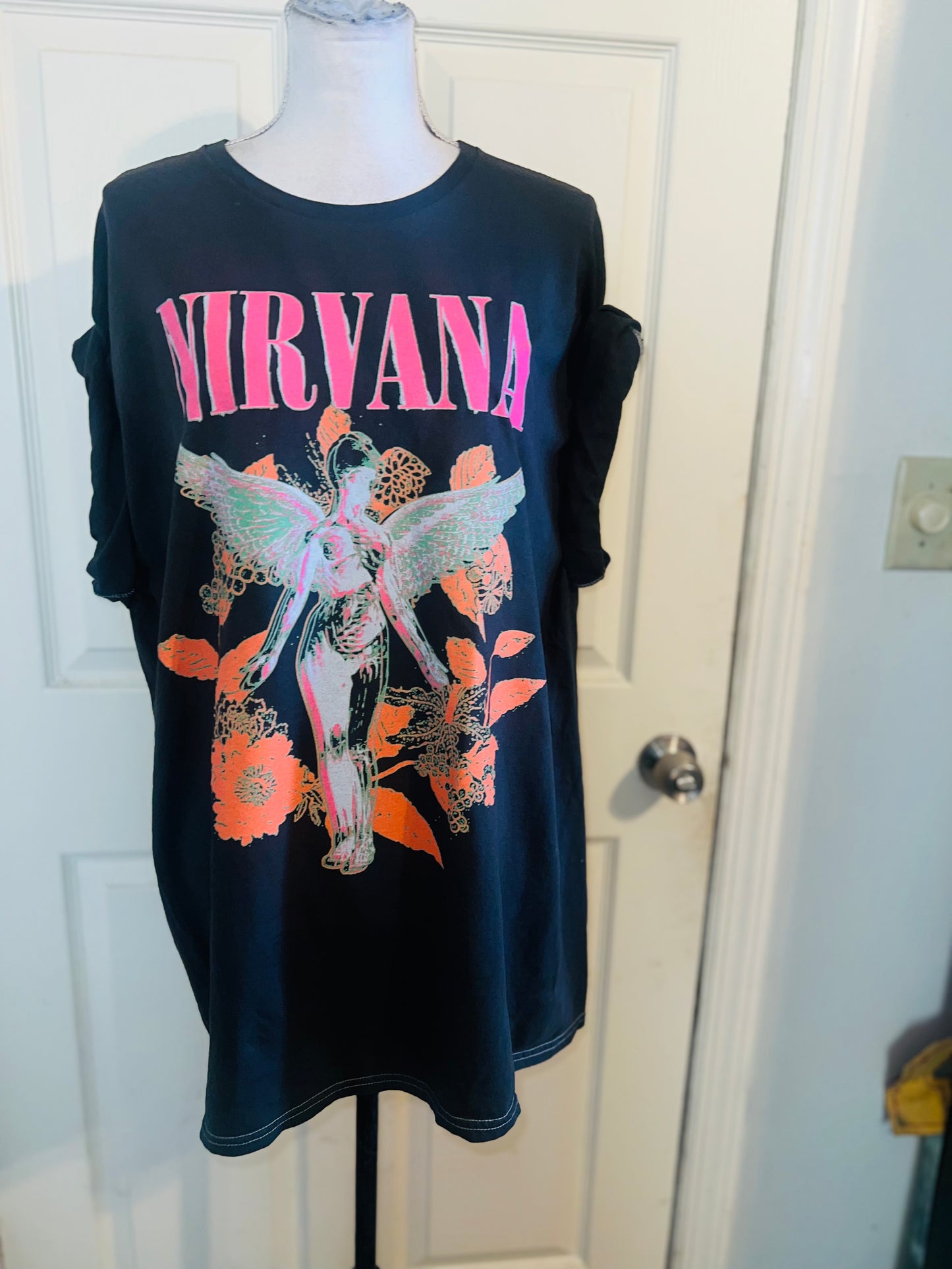 Nirvana Oversized Distressed Tee