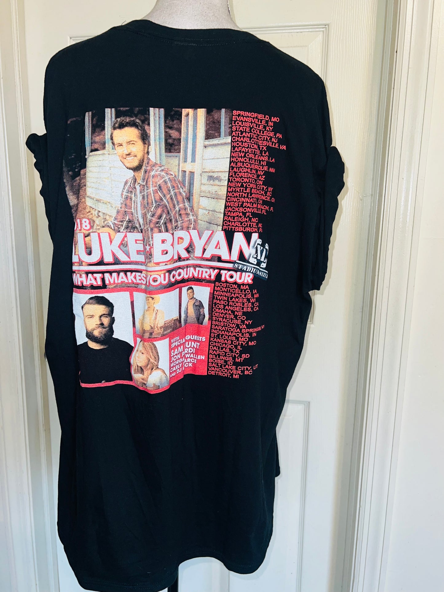 Luke Bryan 2009 Double Sided Oversized Distressed Tee