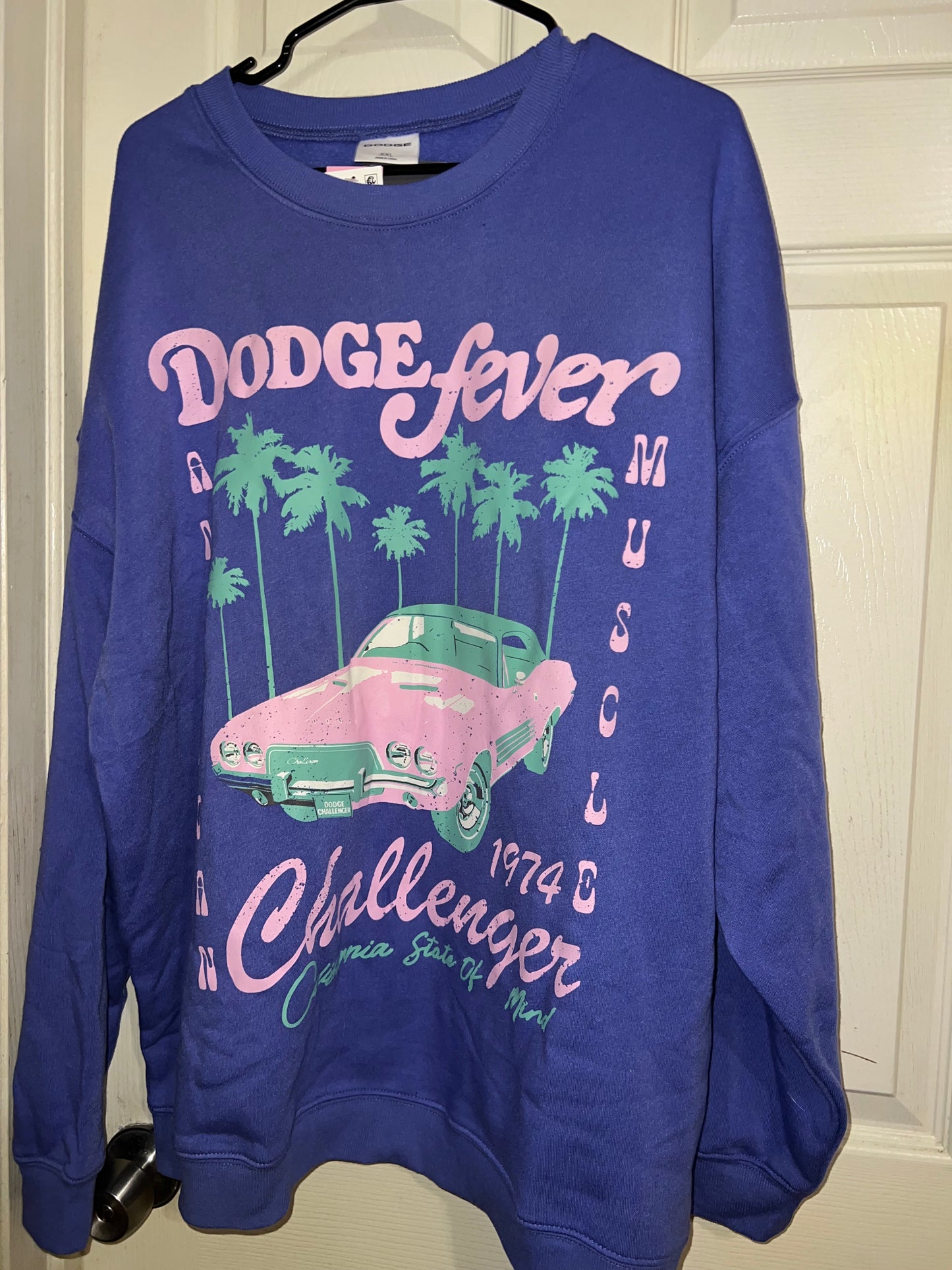 Dodge Challenger Oversize Distressed Sweatshirt