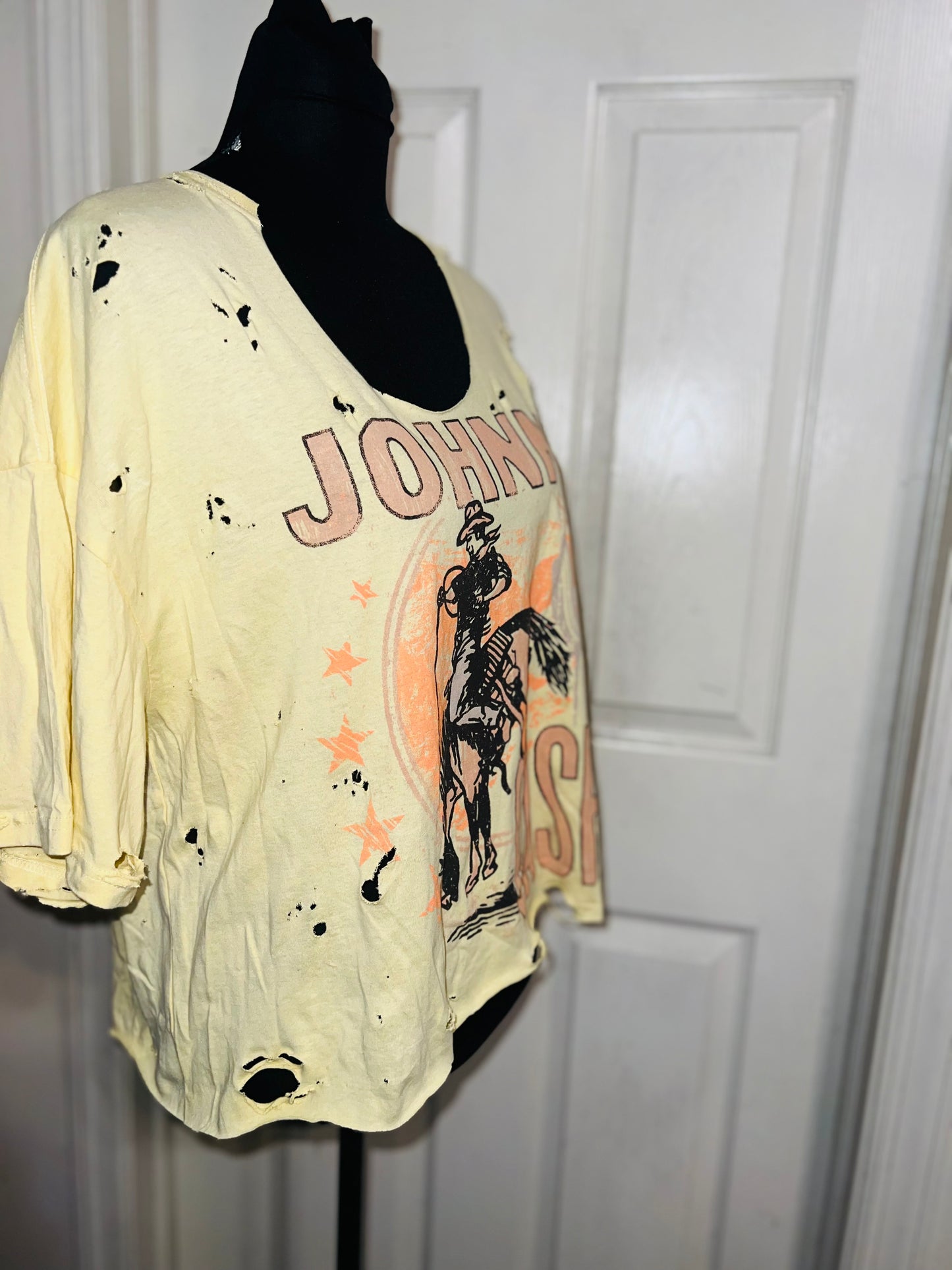 Johnny Cash Oversized Distressed Tee (As Is)