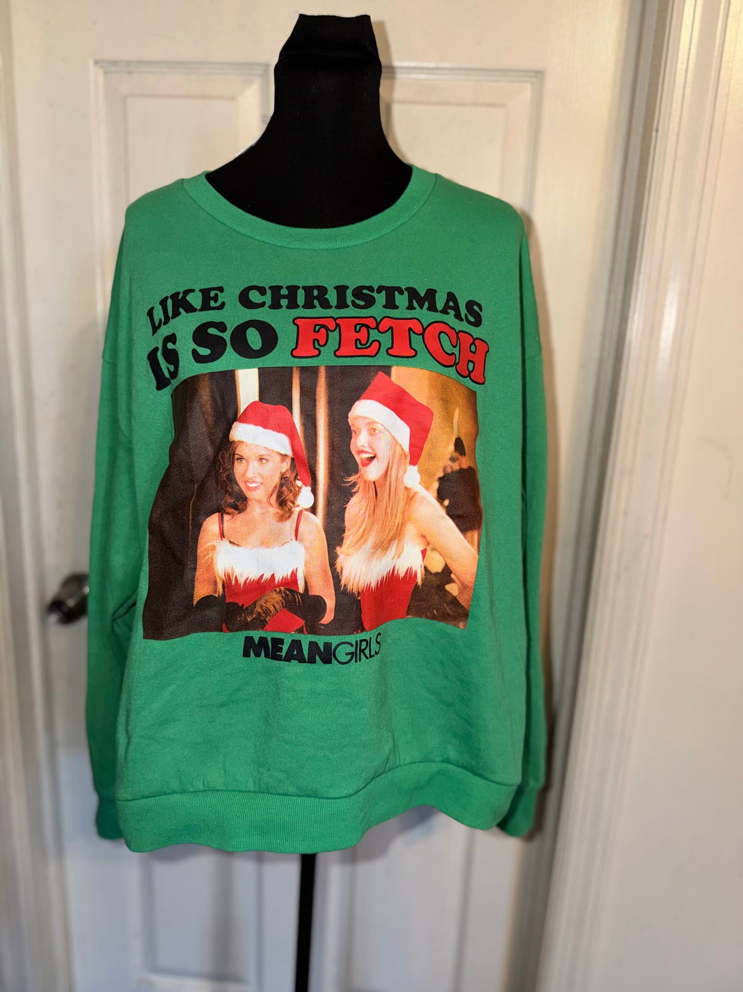 Mean Girls Holiday Oversized Distressed Sweatshirt