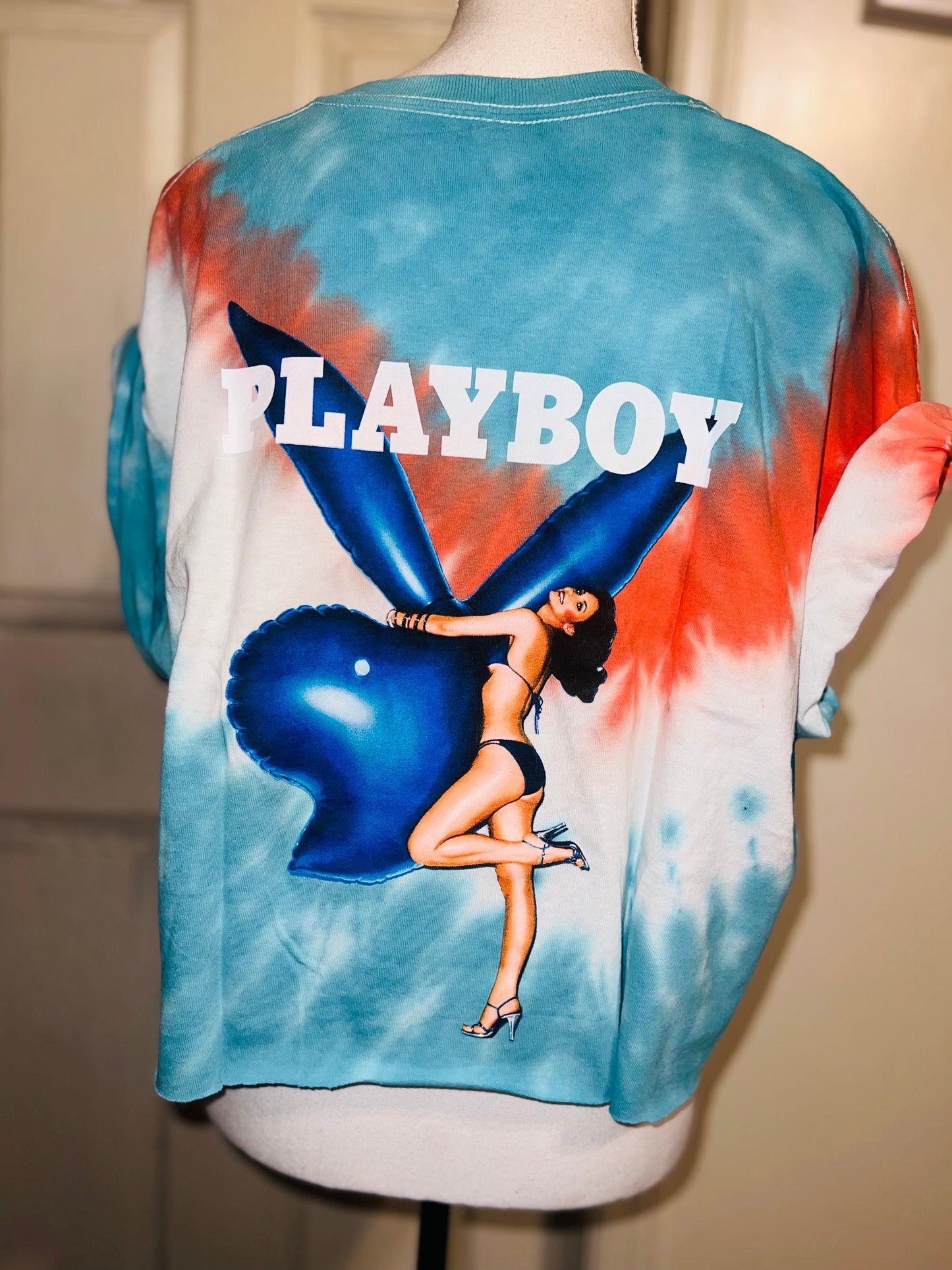 Playboy Double Sided Oversized Cropped Tee