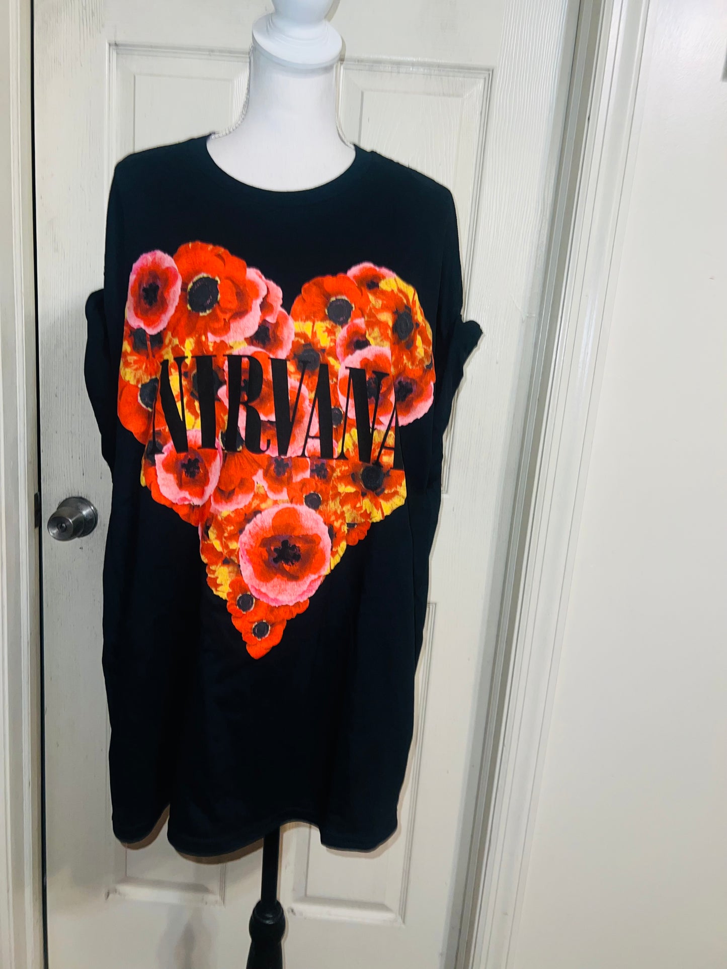 Nirvana Oversized Distressed Tee