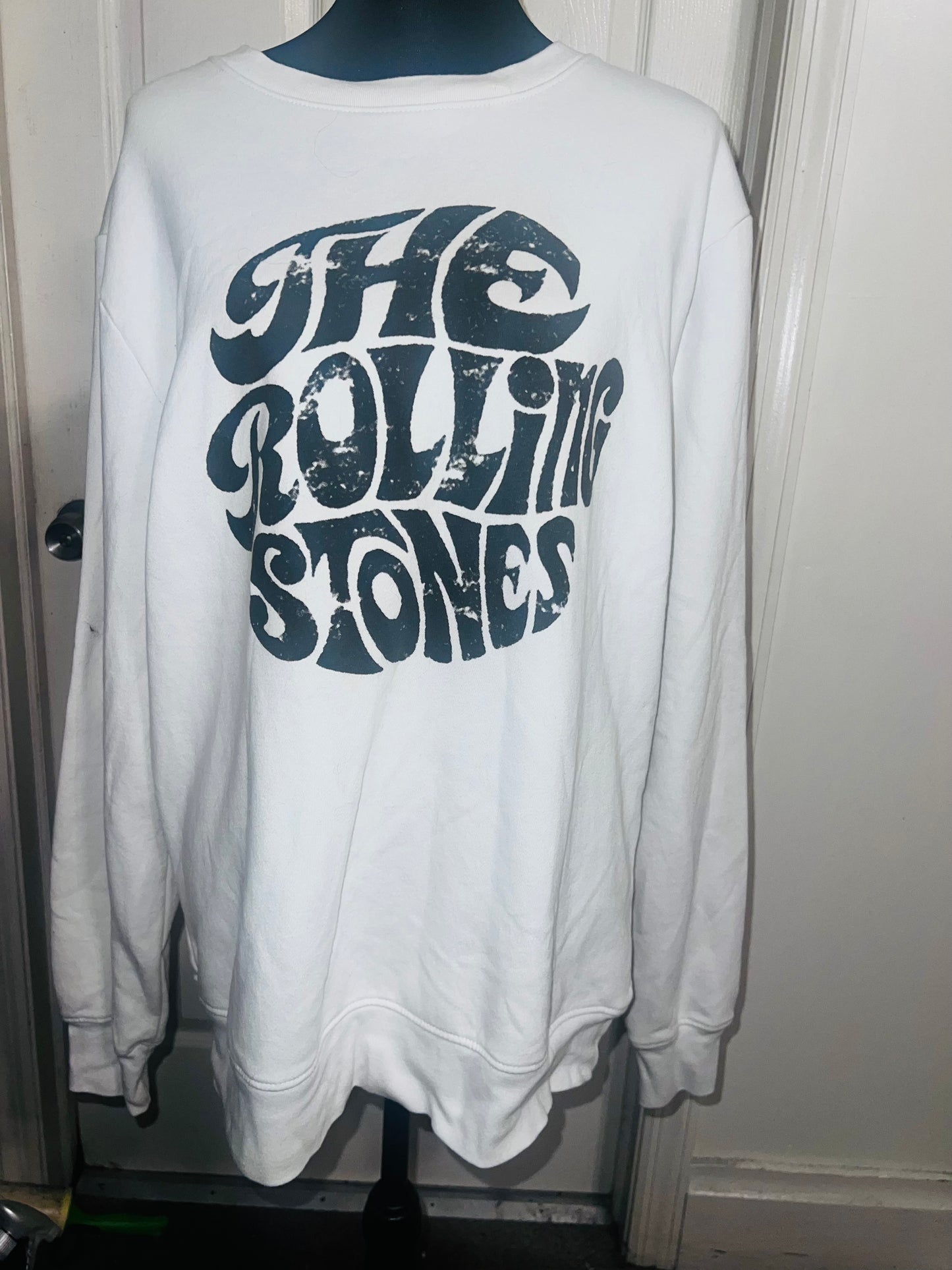 The Rolling Stones Oversized Distressed Sweatshirt