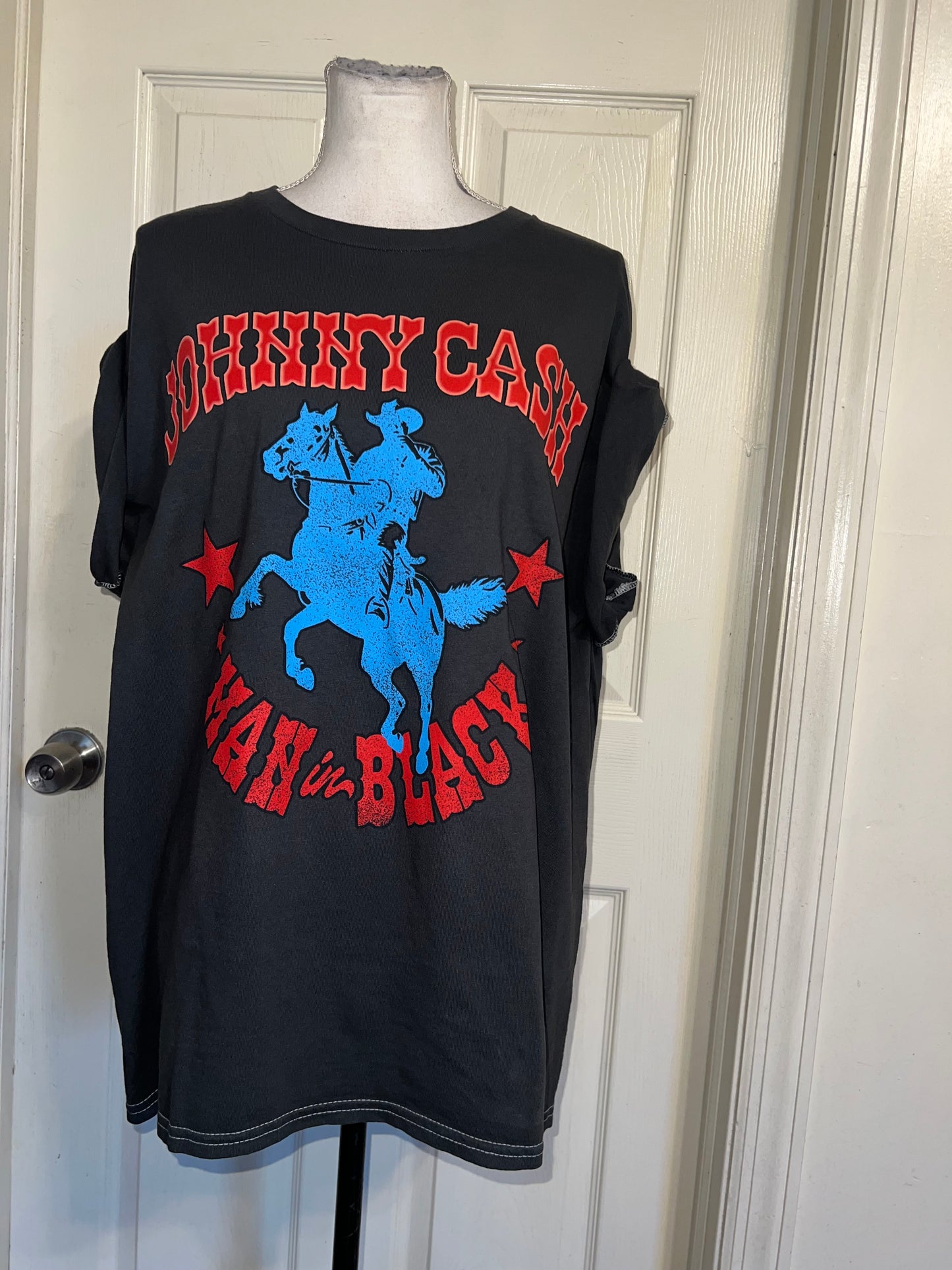 Johnny Cash Double Sided Oversized Distressed Tee