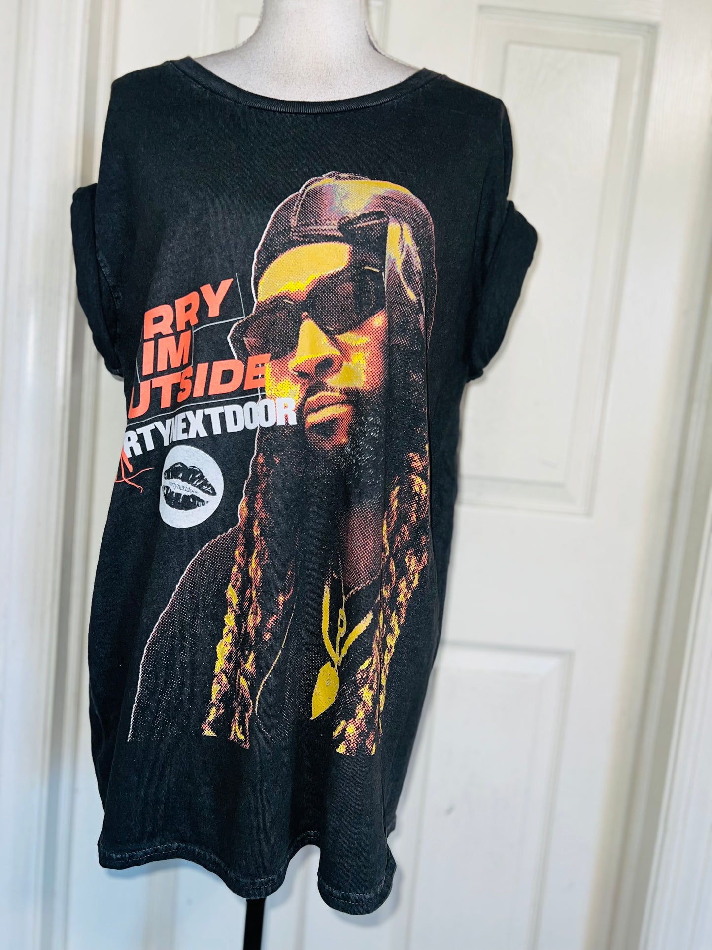 PartyNextDoor Oversized Distressed Tee