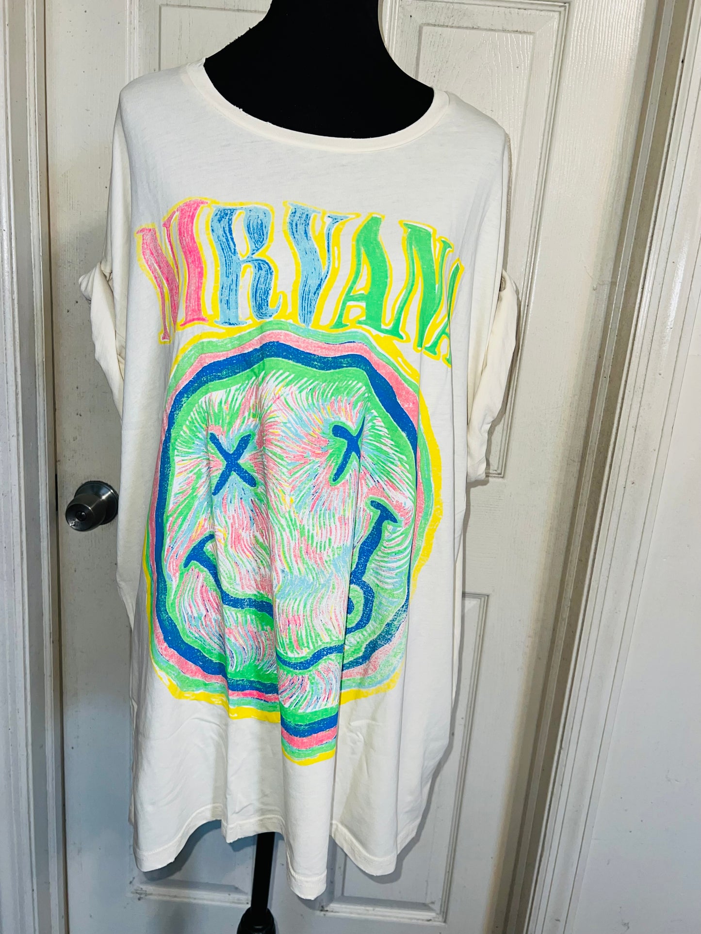 Nirvana Oversized Distressed Tee
