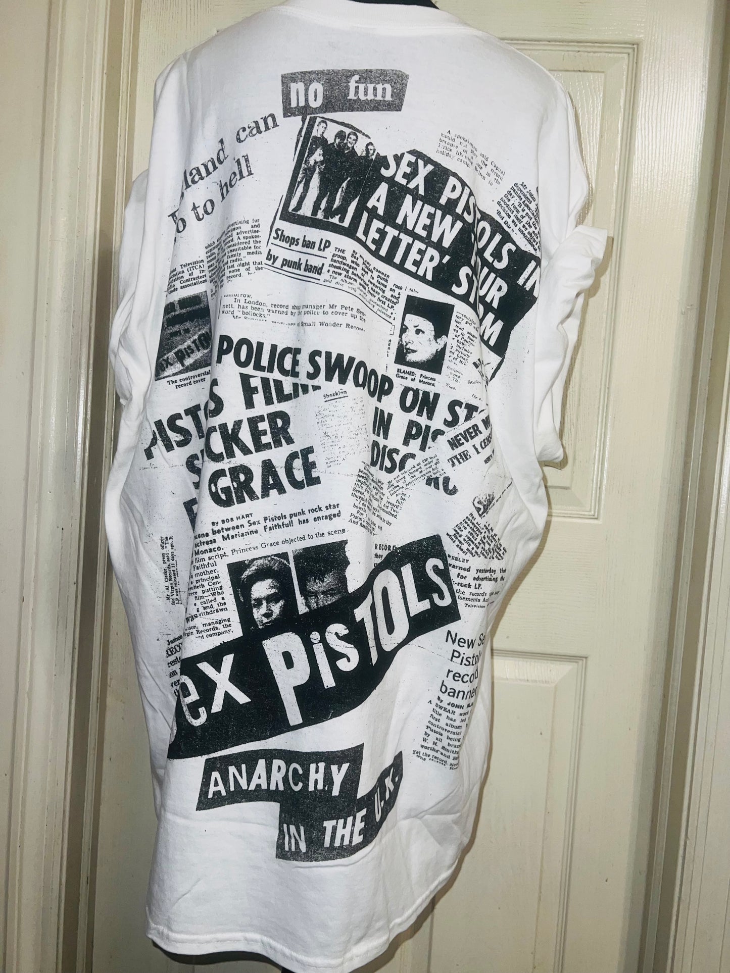 The Sex Pistols Double Sided Oversized Distressed Tee