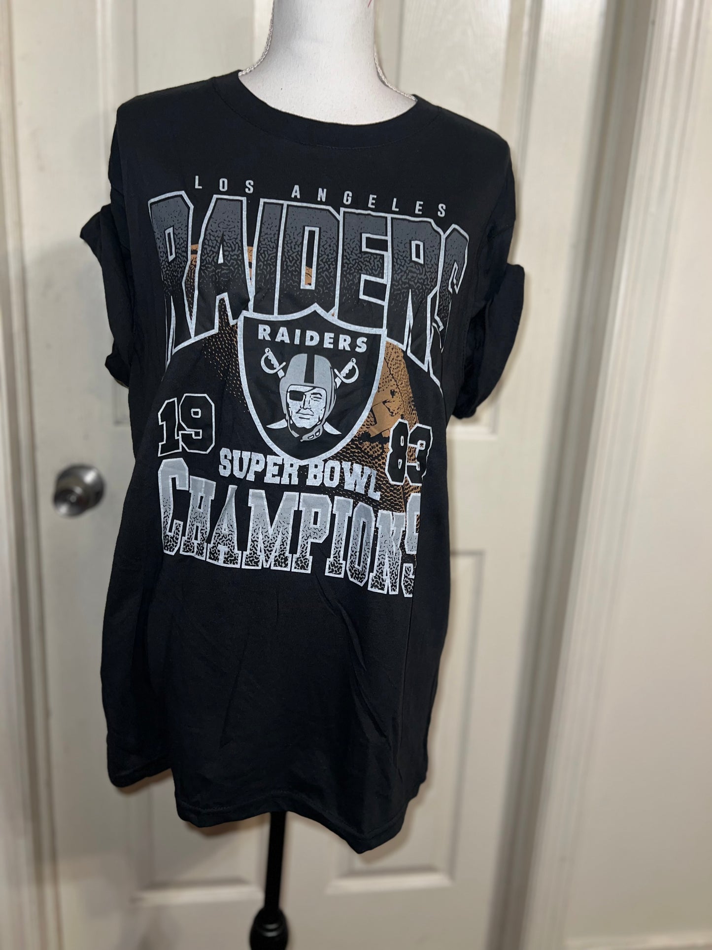 Las Vegas Raiders Oversized Distressed Tee