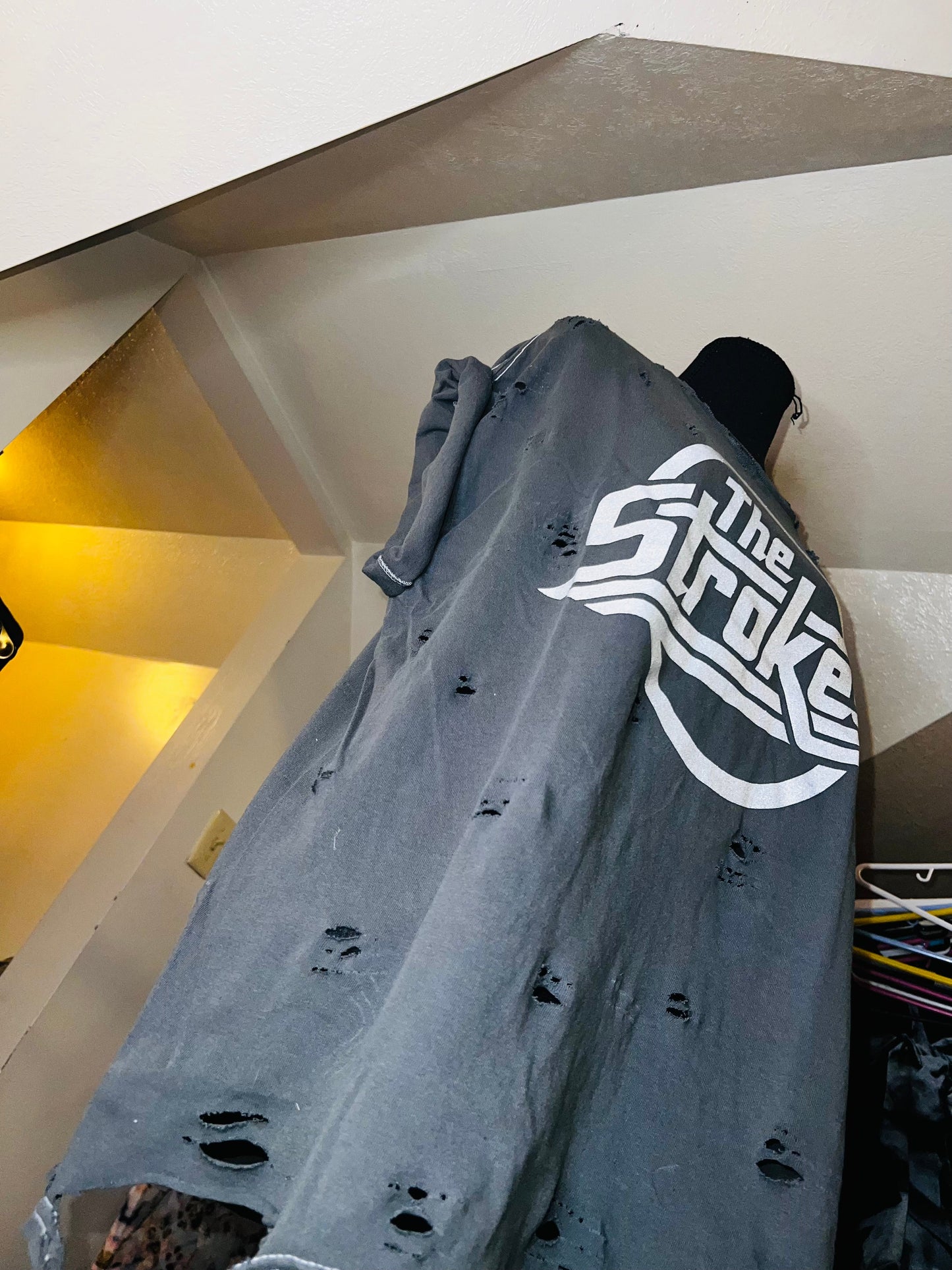 The Strokes Oversized Distressed Tee