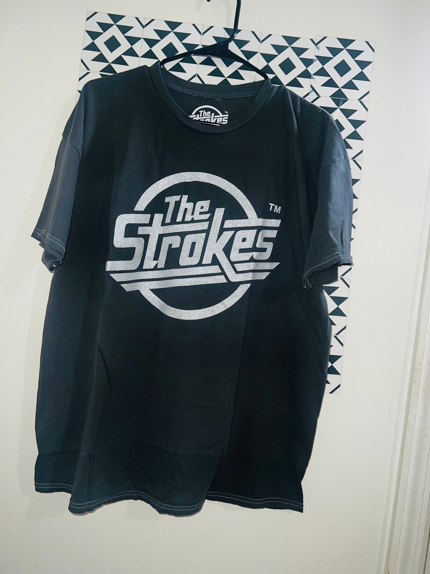 The Strokes Oversized Distressed Tee