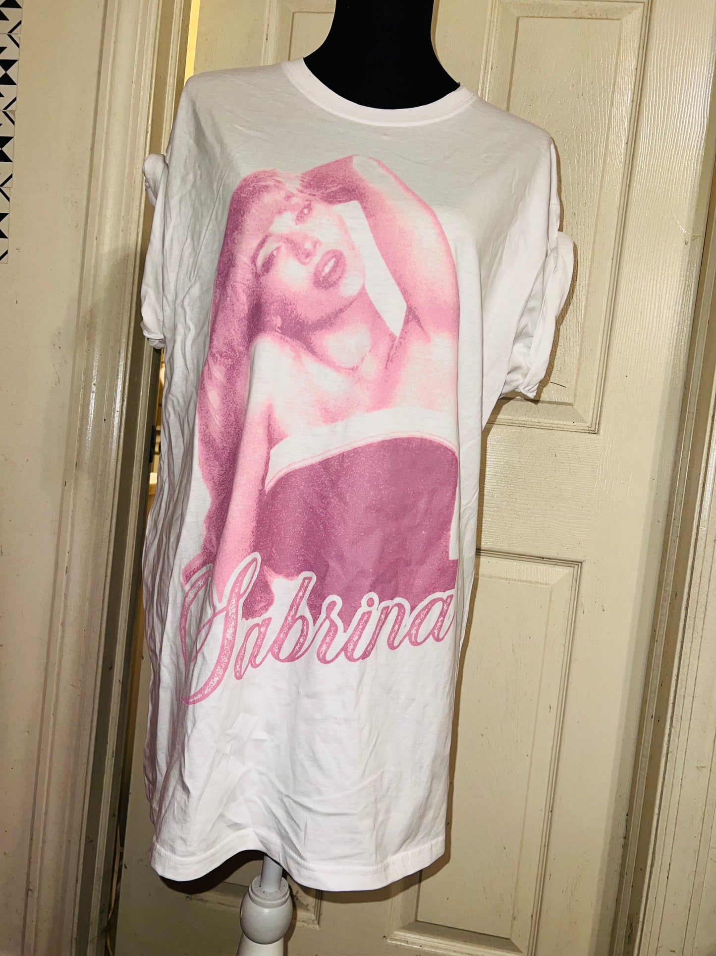 Sabrina Carpenter Oversized Distressed Tee