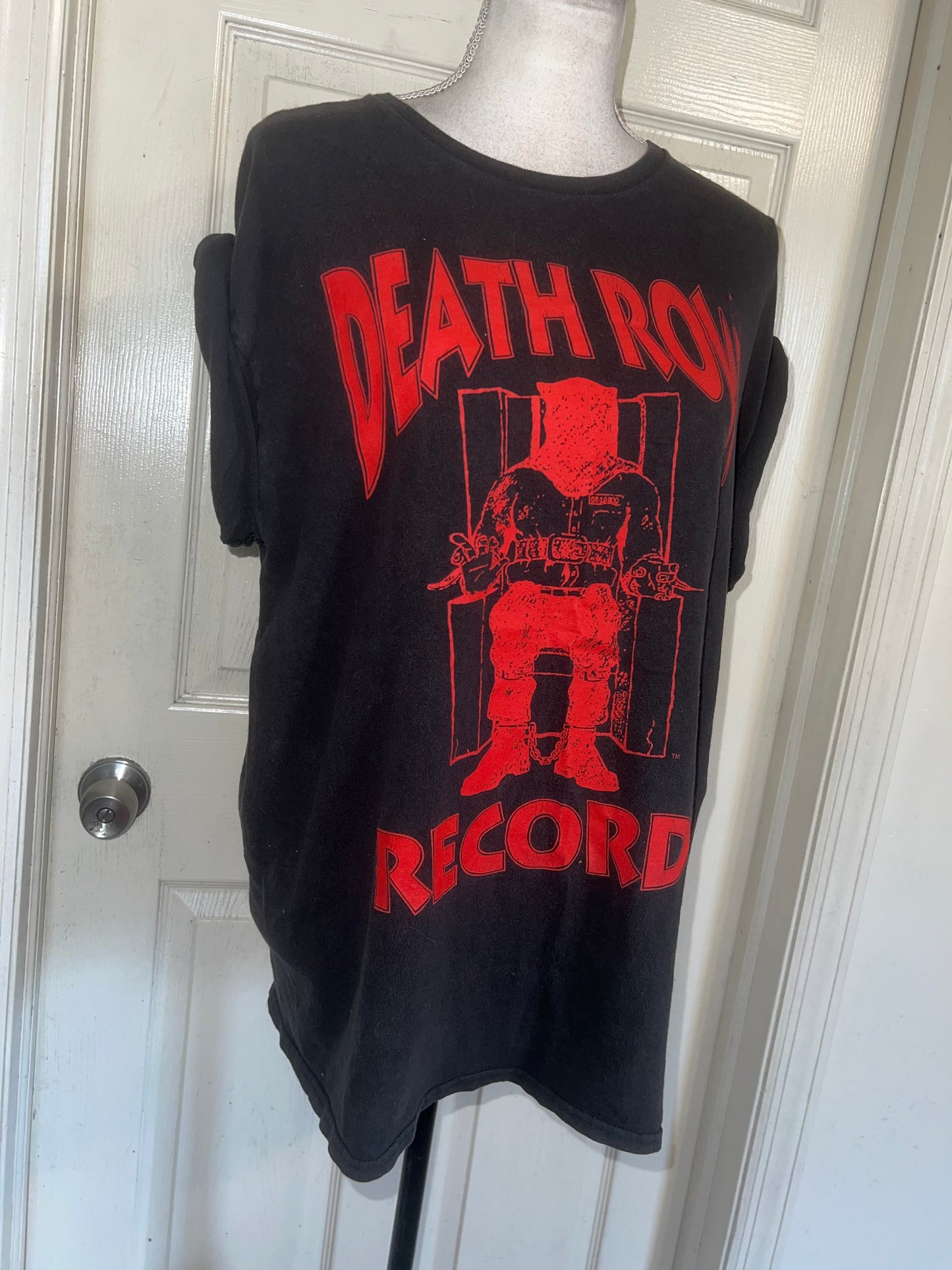 Death Row Records Oversized Distressed Tee