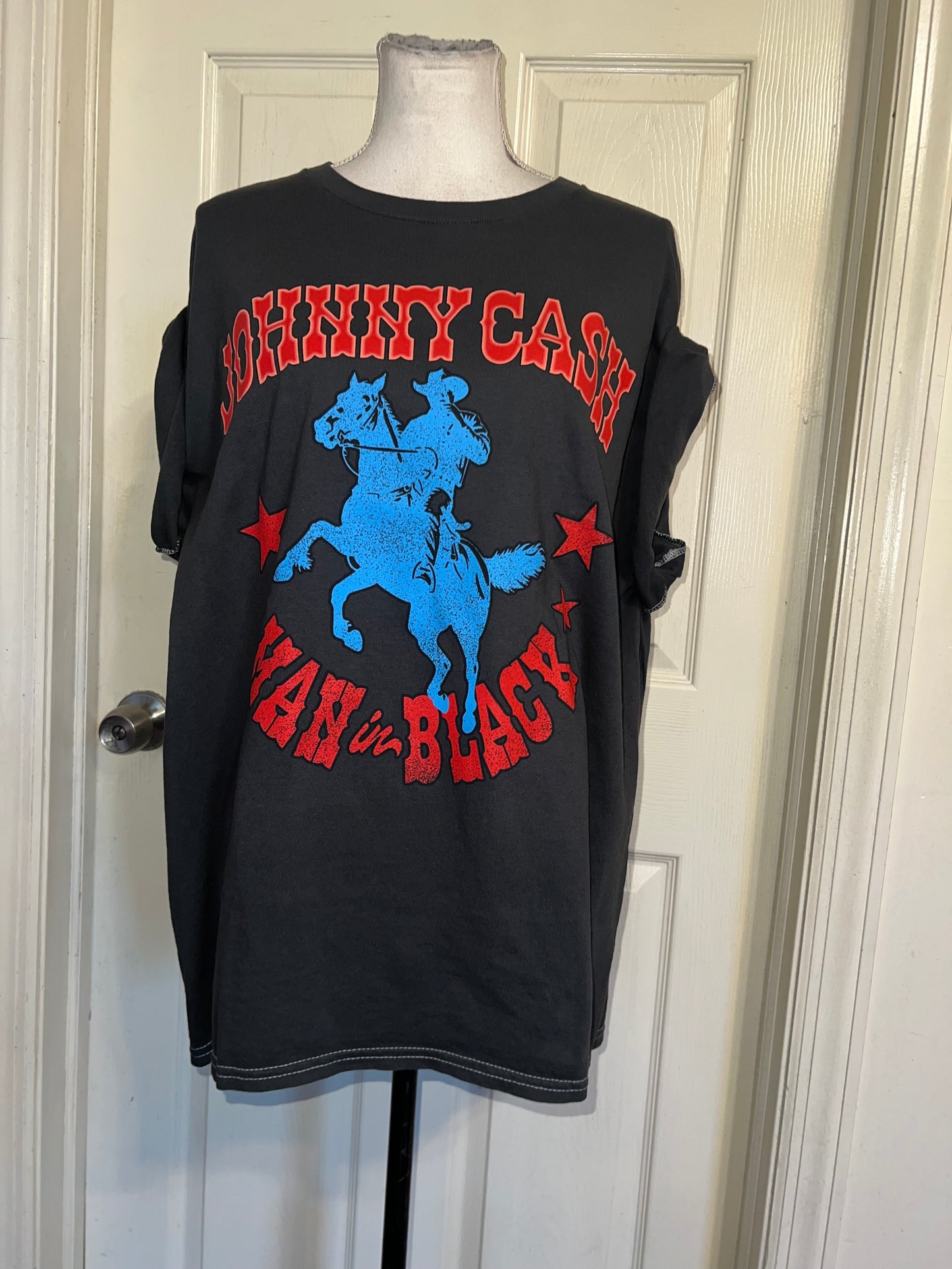 Johnny Cash Double Sided Oversized Distressed Tee