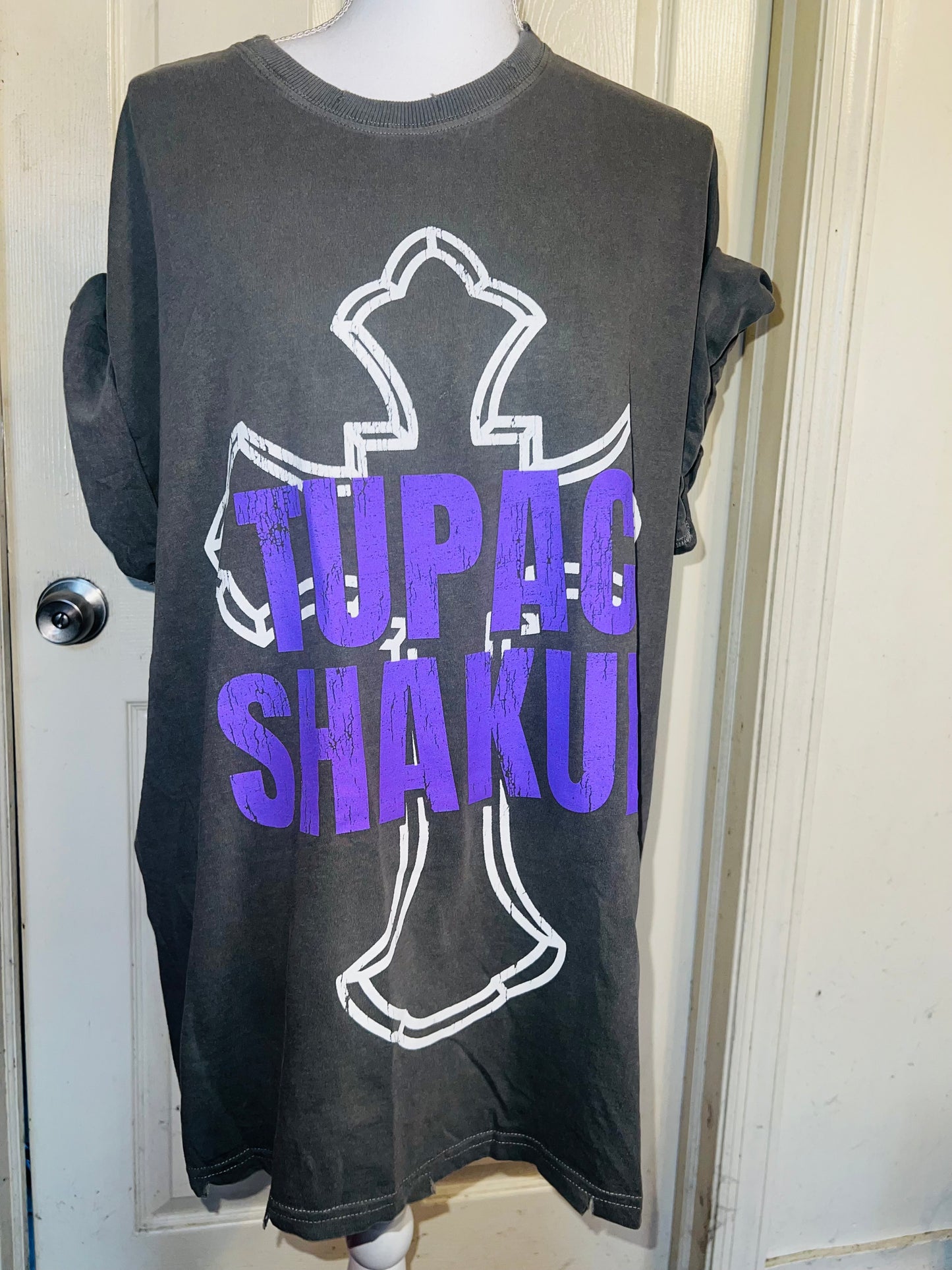 Tupac Shakur Double Sided Oversized Distressed Tee