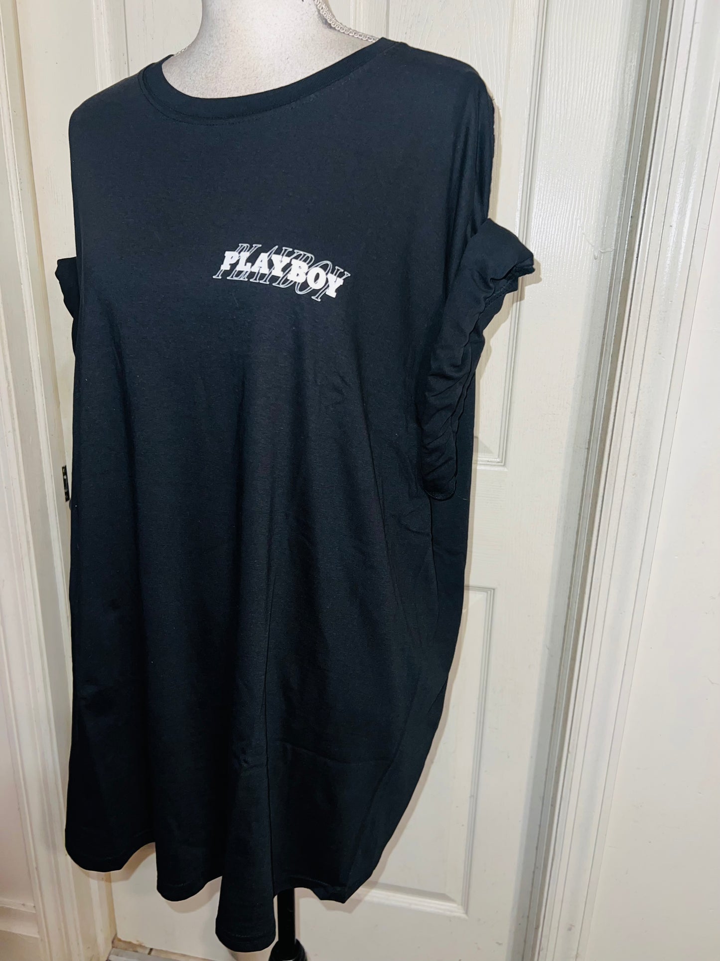Playboy Double Sides Oversized Distressed Tee