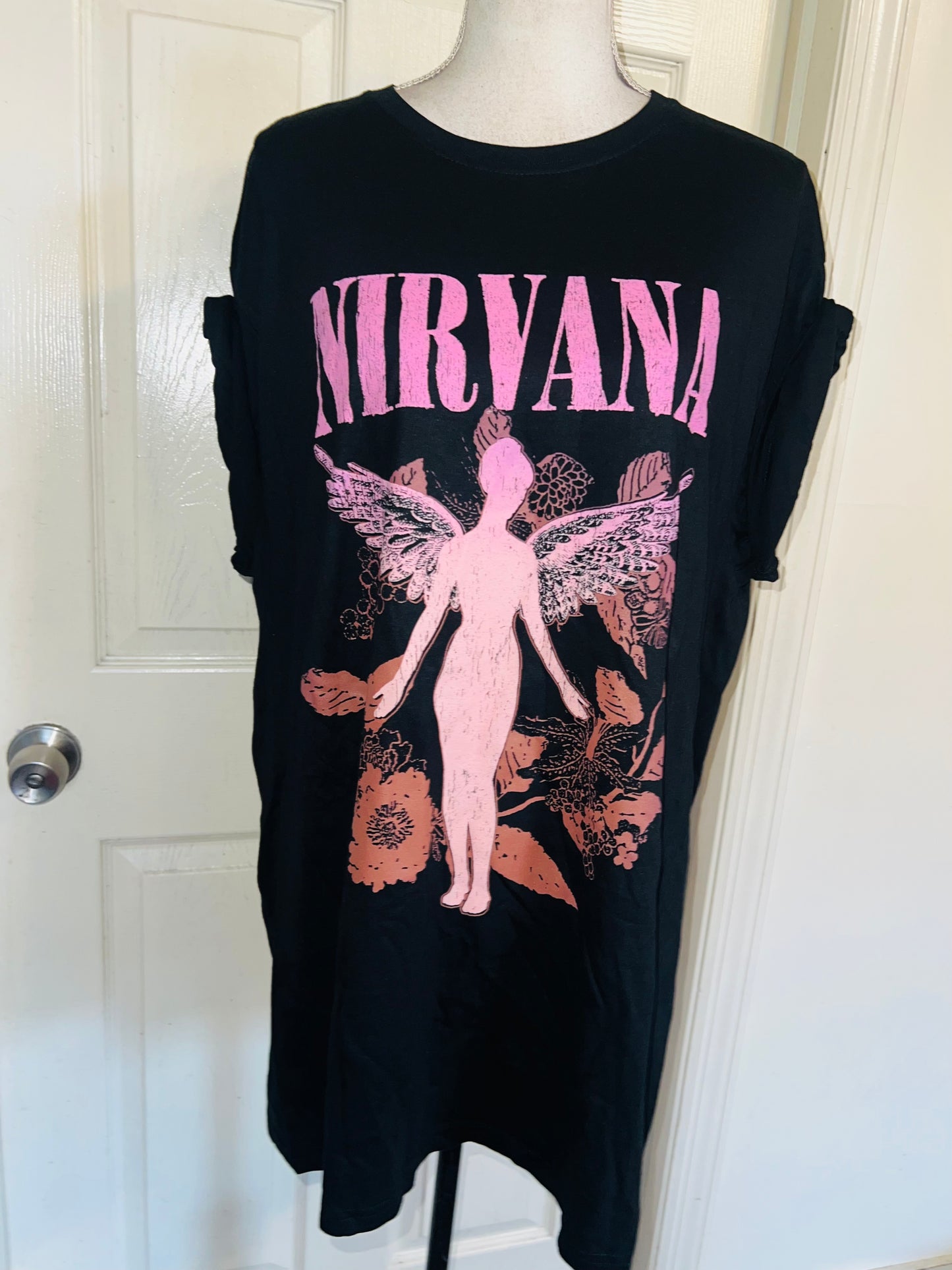 Nirvana Oversized Distressed Tee