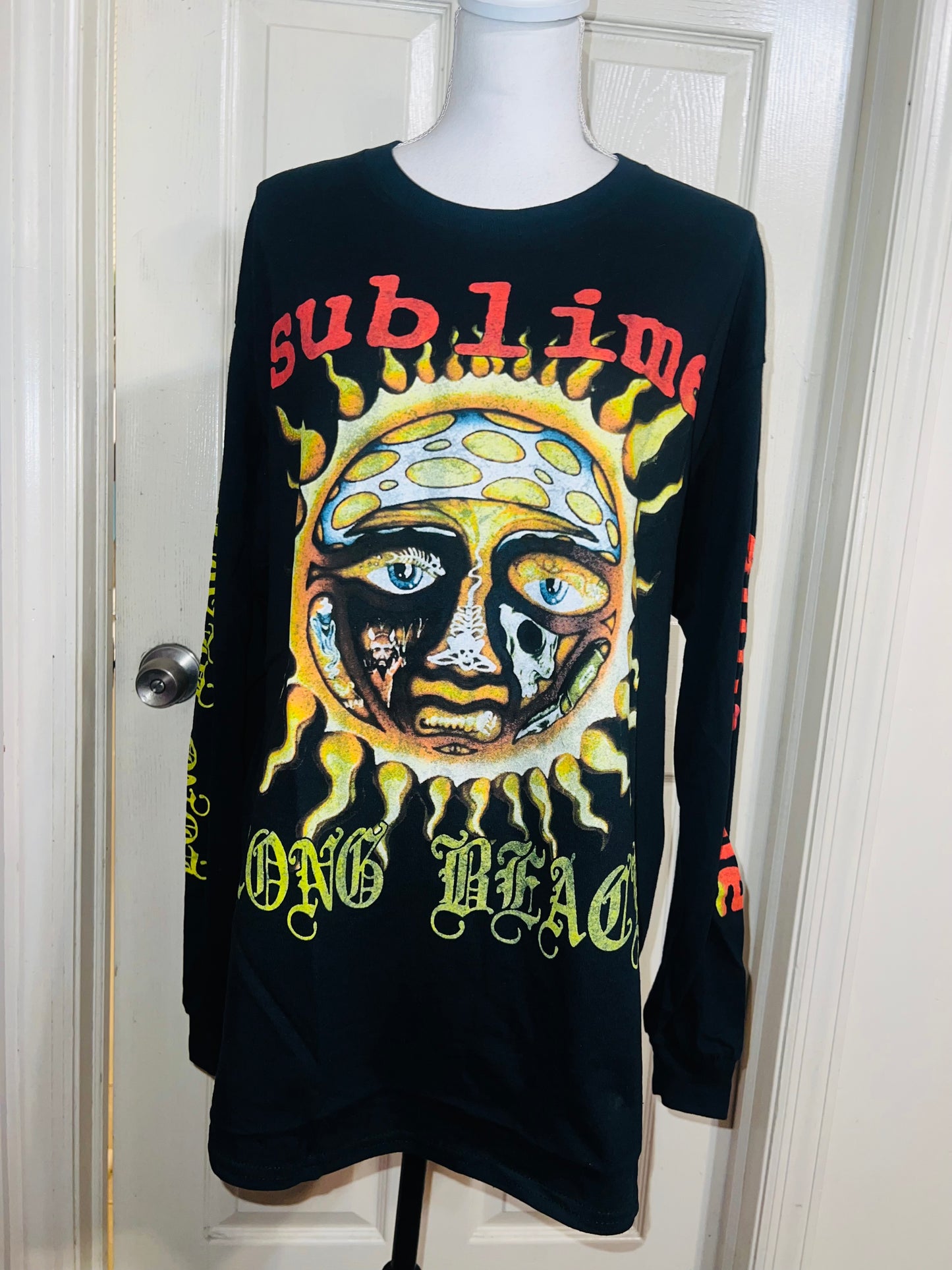 Sublime Oversized Distressed Long Sleeve Tee