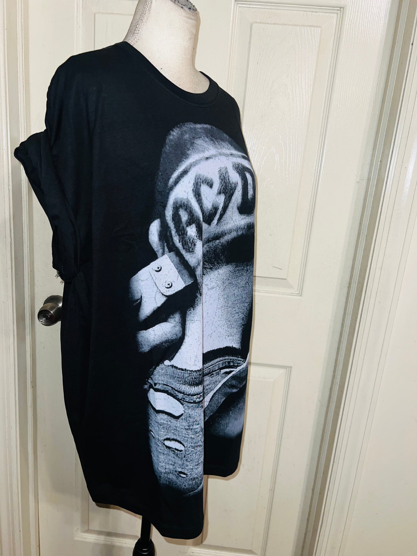 AC/DC Oversized Distressed Tee