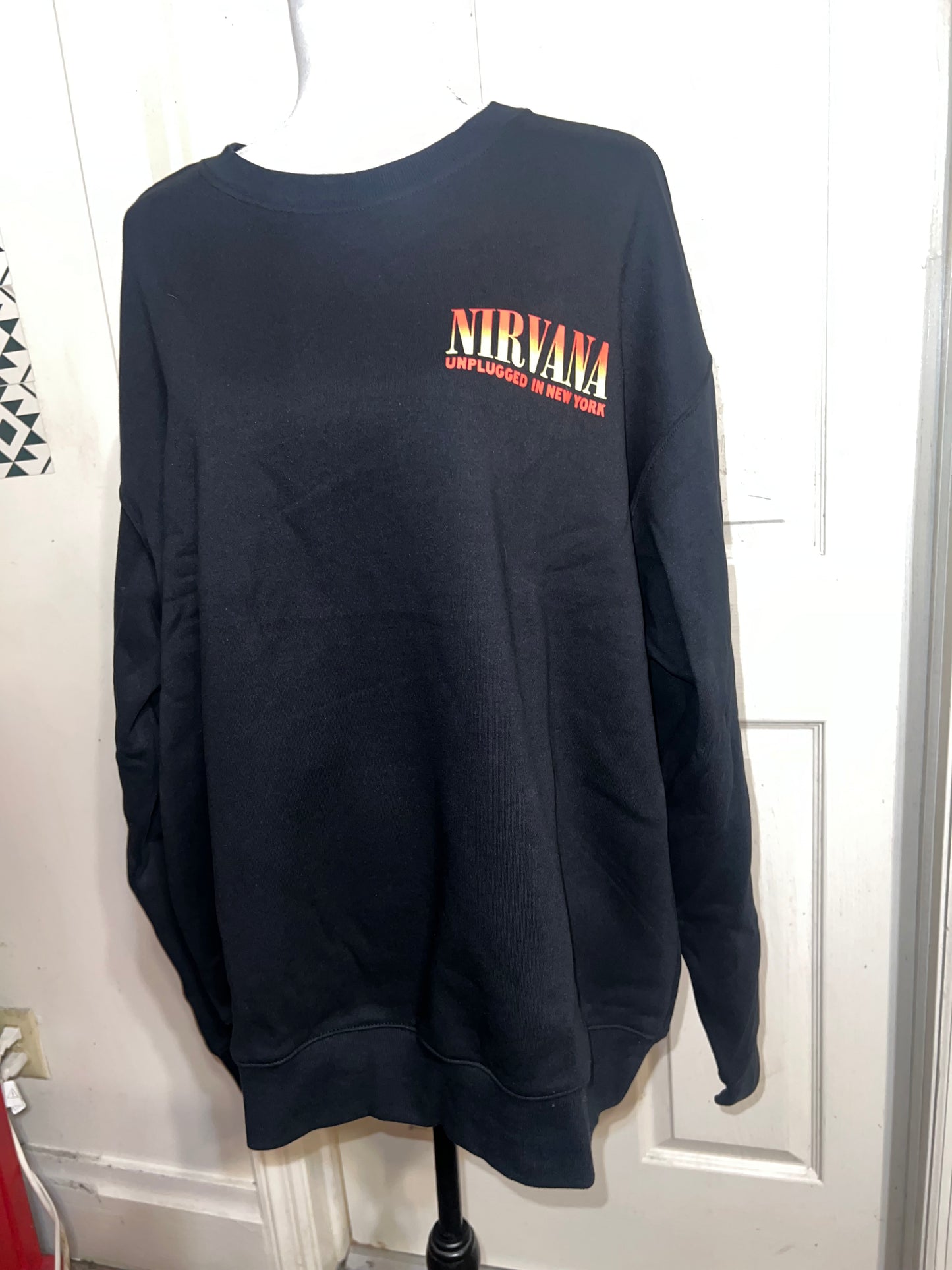 Nirvana Double Sided Oversized Distressed Tee