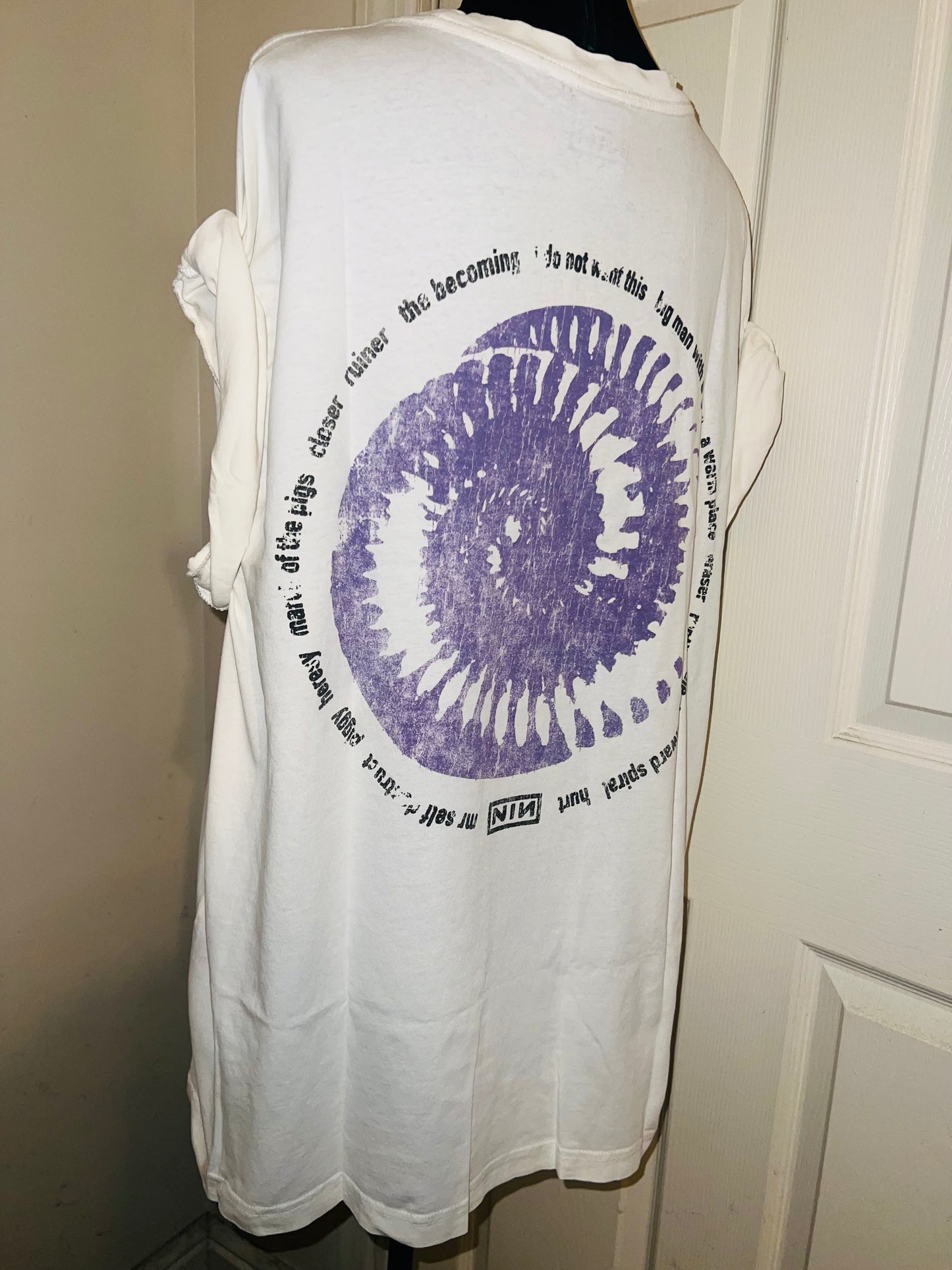 Nine Inch Nails Double Sided Oversized Distressed Tee