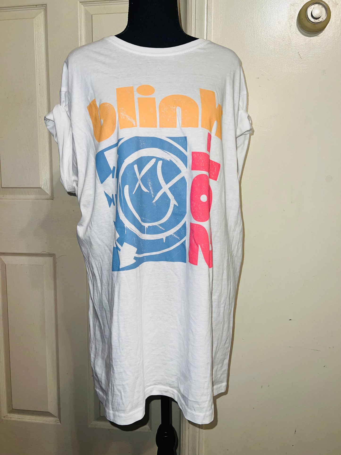 Blink 182 Oversized Distressed Tee