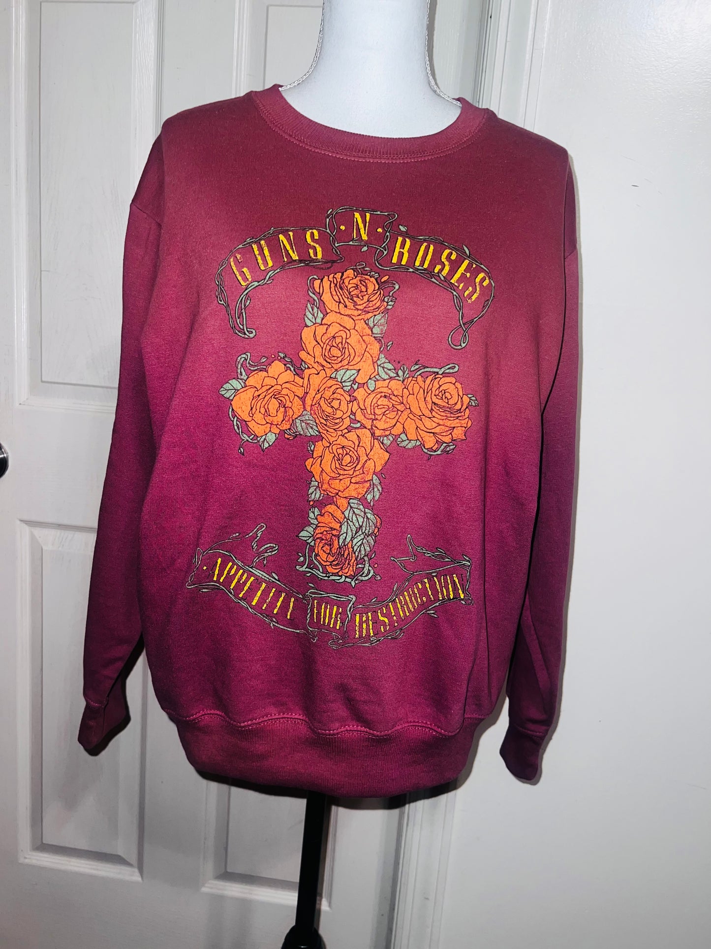 Guns N’ Roses Oversized Distressed Sweatshirt