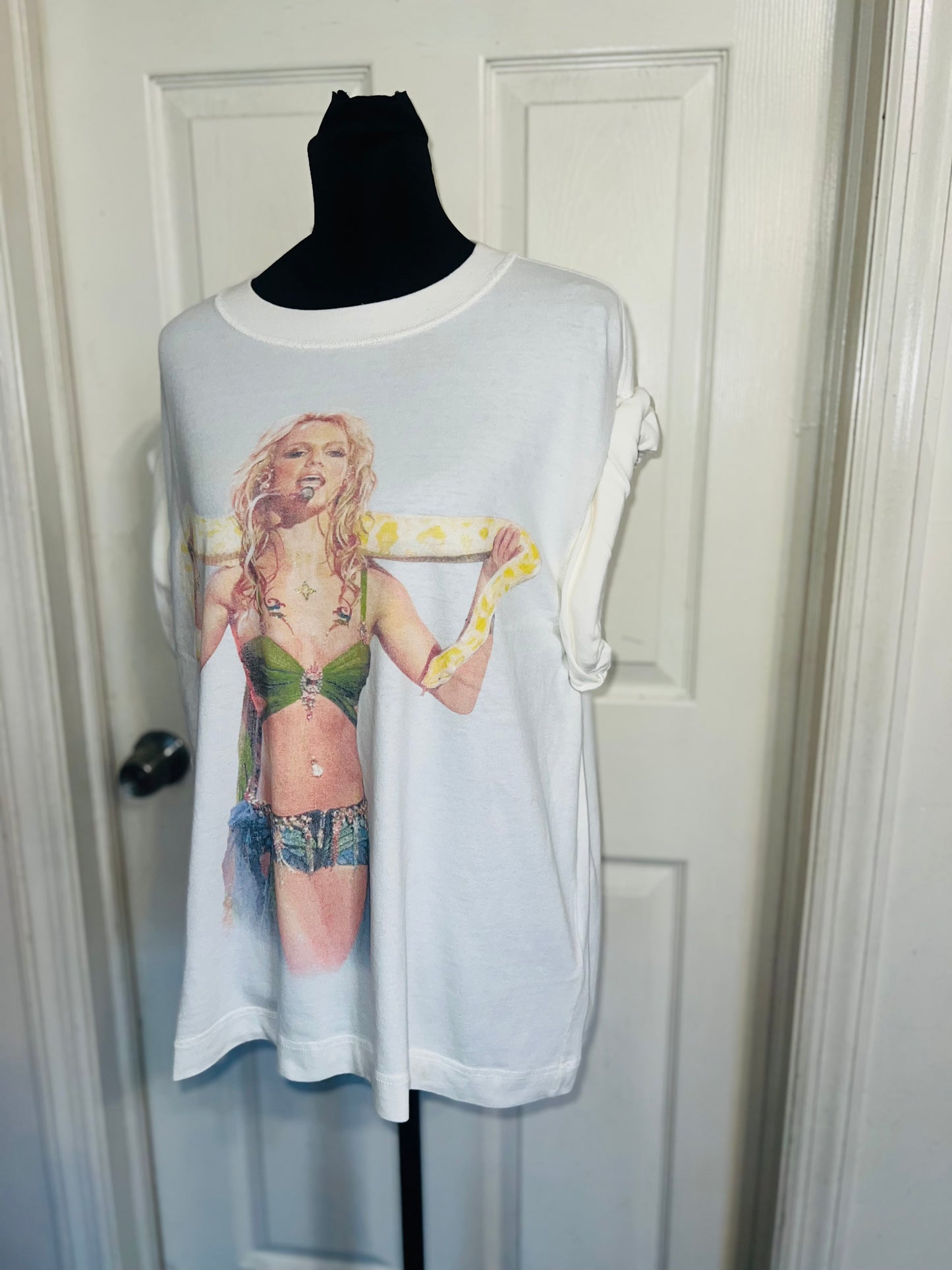 Britney Spears Oversized Distressed Tee