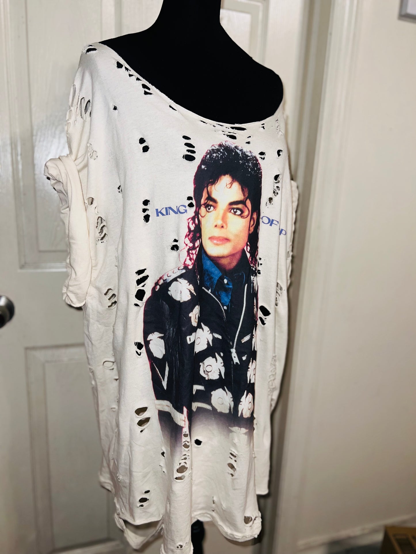 Michael Jackson Oversized Distressed Tee
