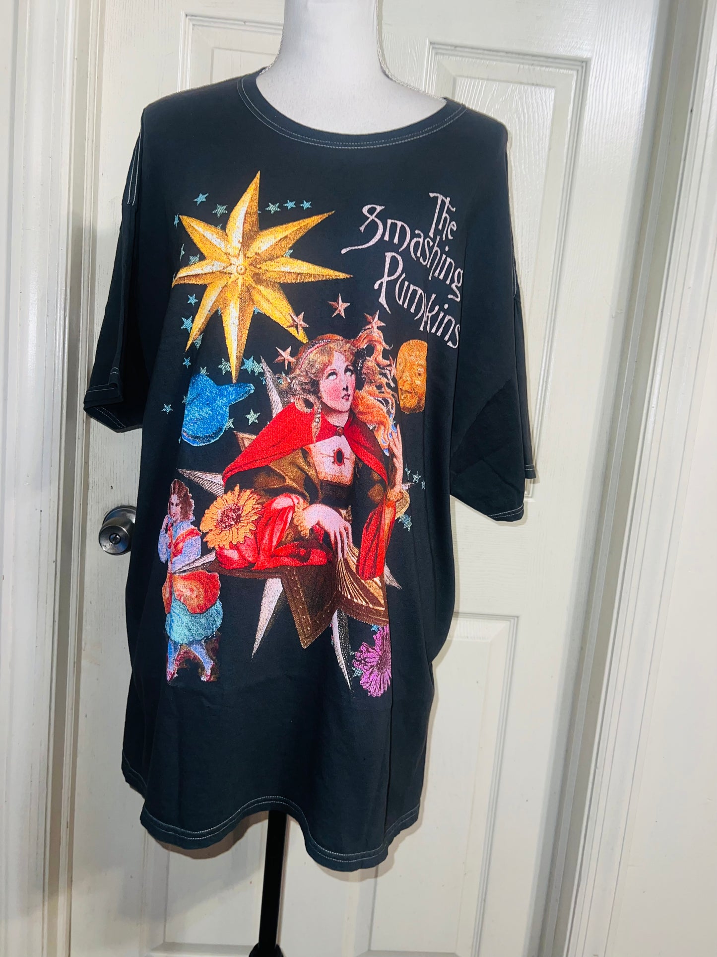 The Smashing Pumpkins Oversized Distressed Tee