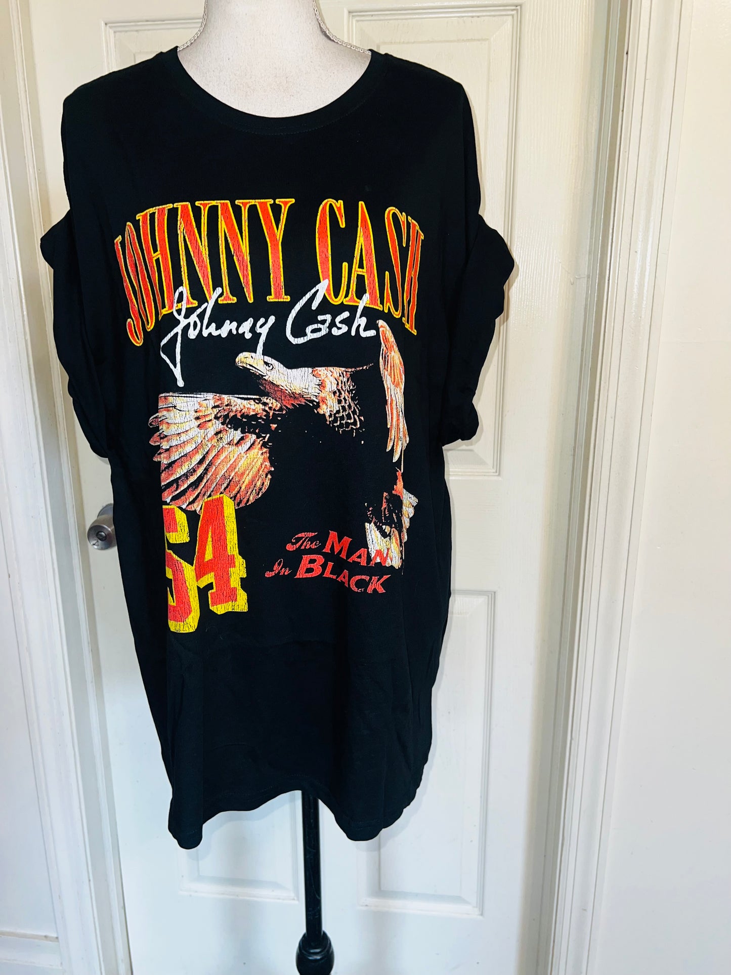 Johnny Cash Double Sided Oversized Distressed Tee
