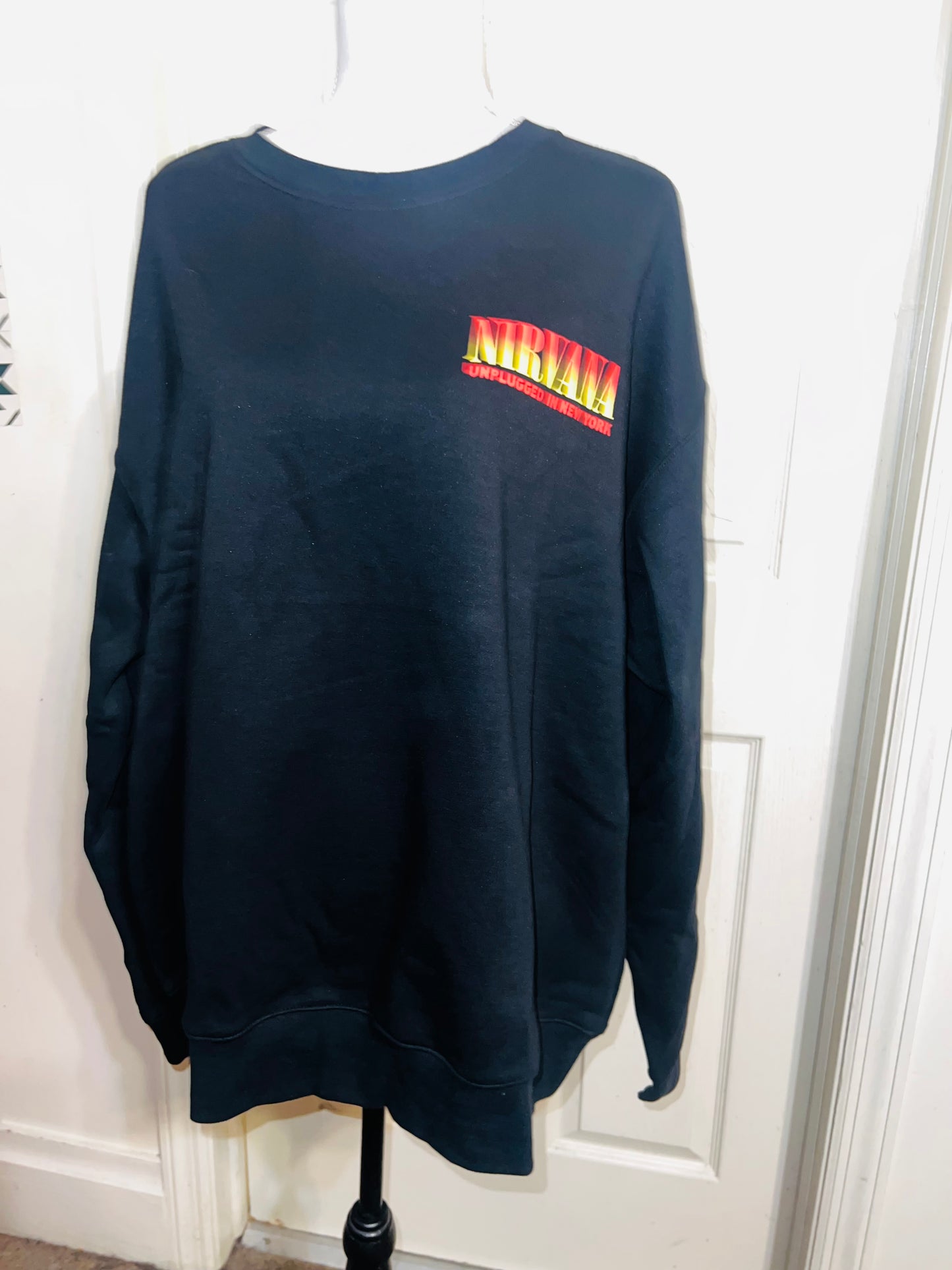 Nirvana Double Sided Oversized Distressed Tee