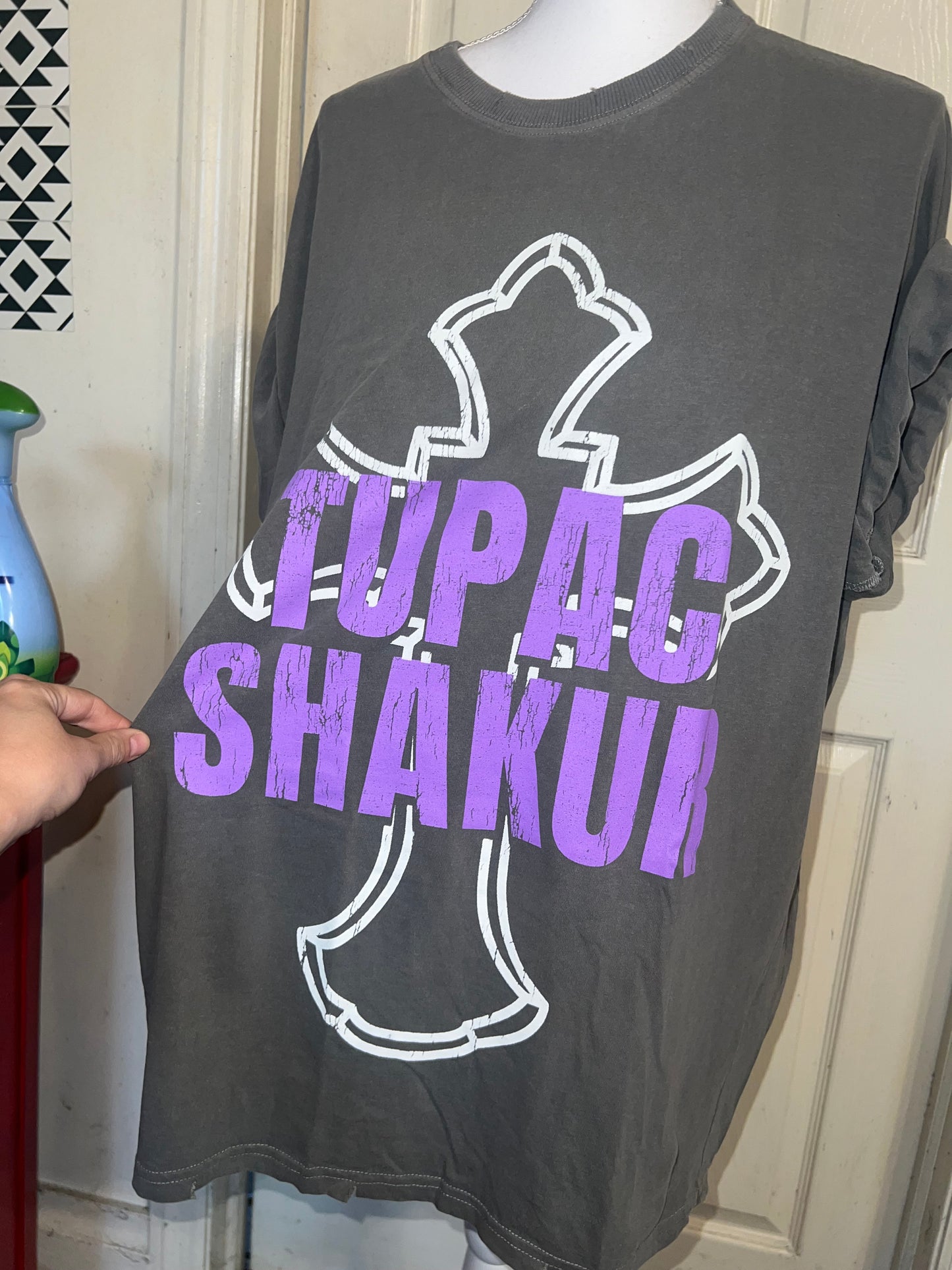 Tupac Shakur Double Sided Oversized Distressed Tee
