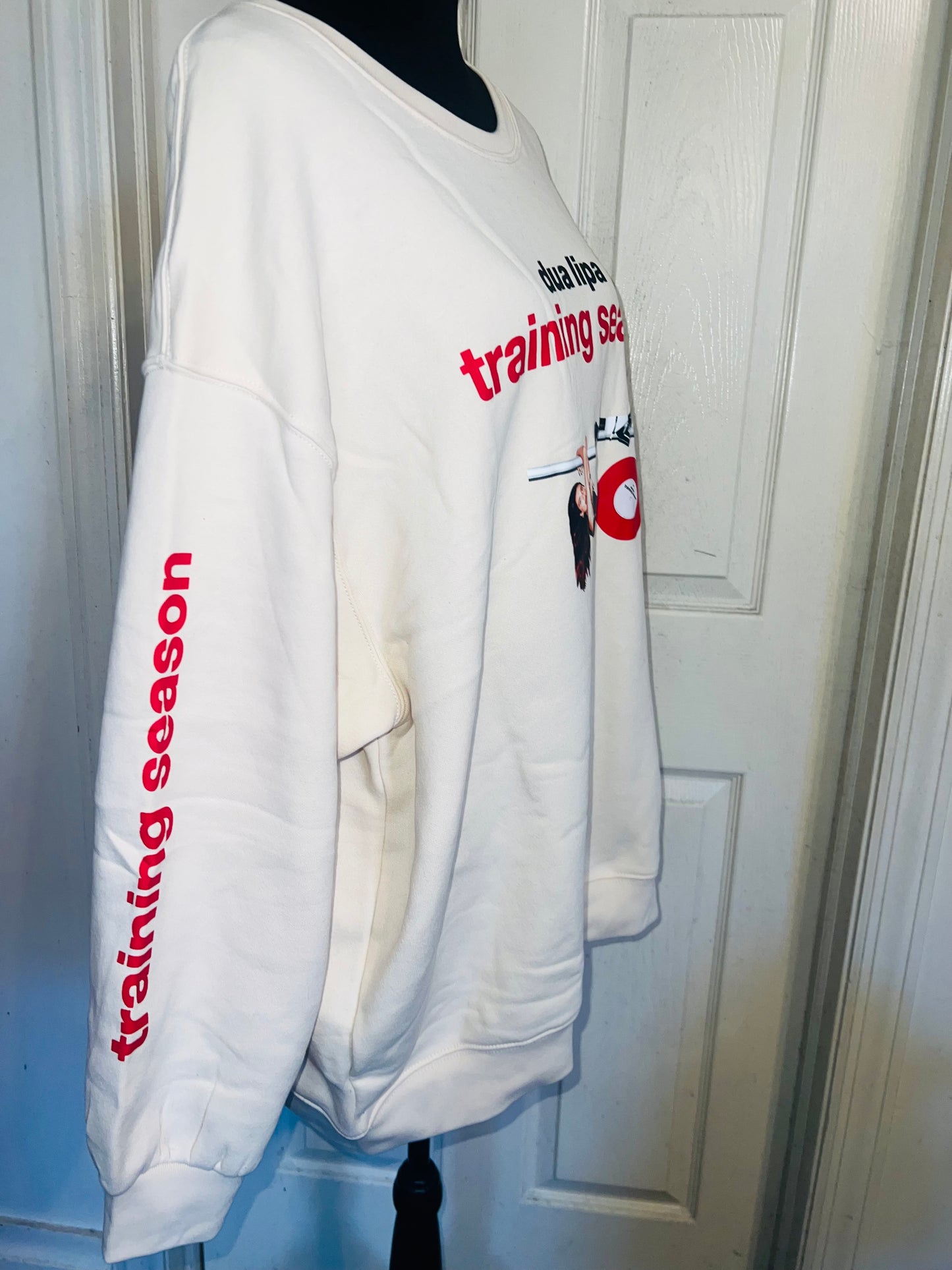 Dua Lipa Oversized Distressed Sweatshirt
