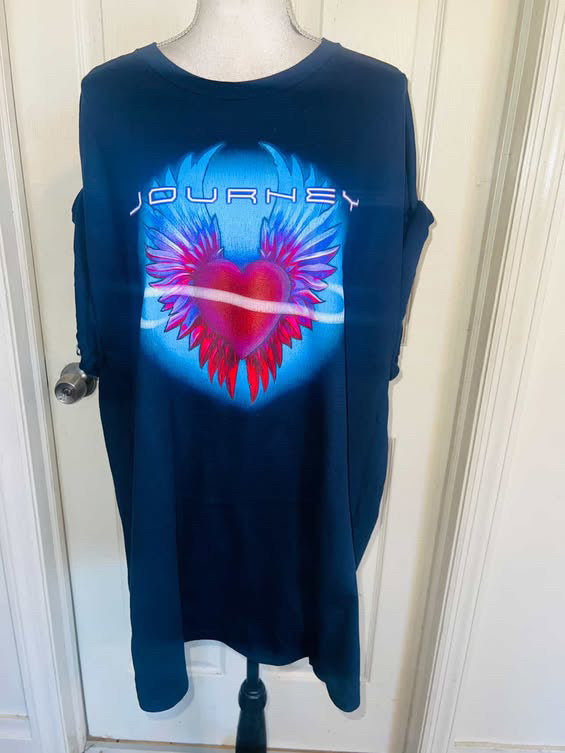 Journey Double Sided Oversized Distressed Tee