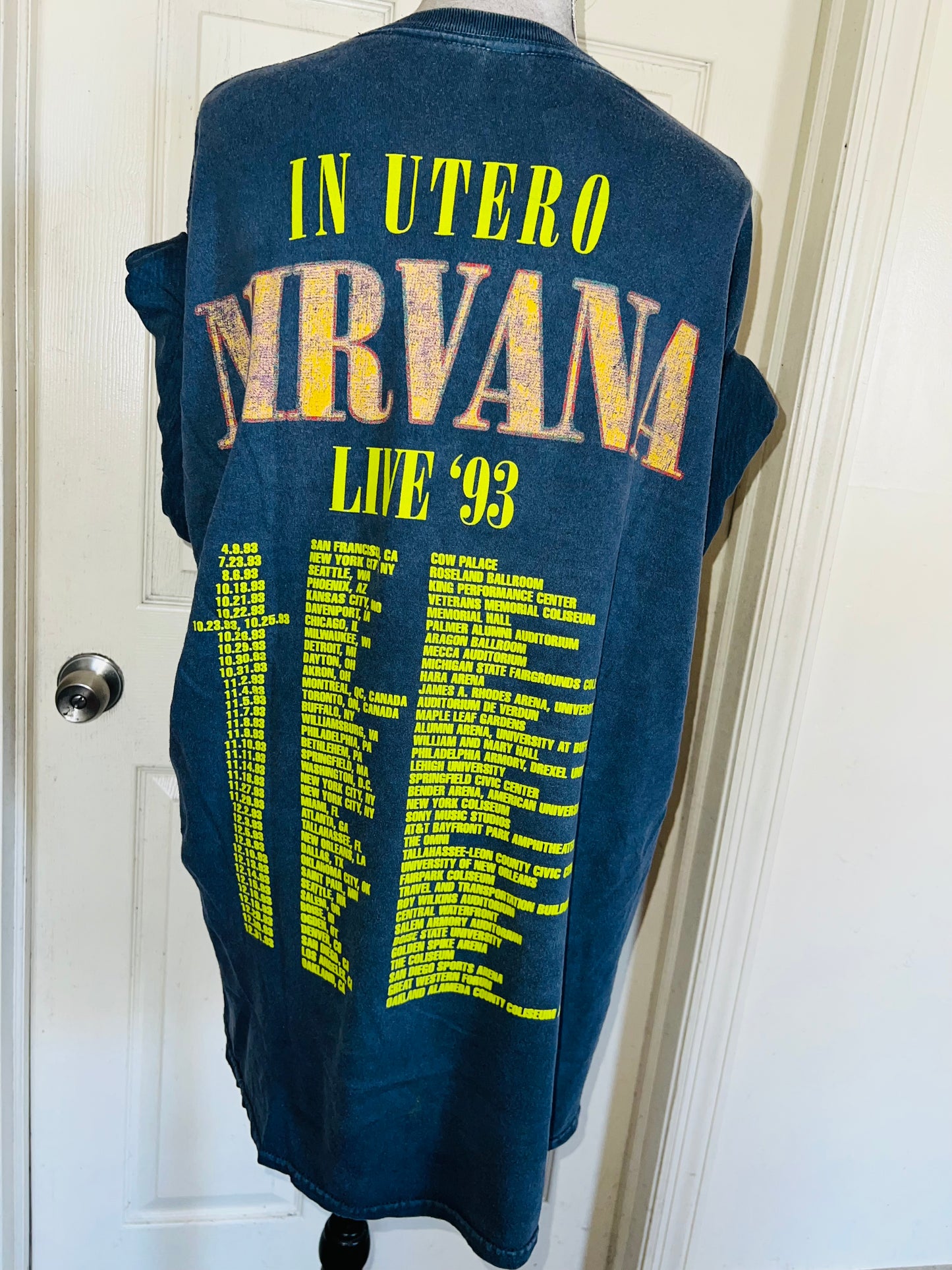 Nirvana Double Sided Oversized Distressed Tee