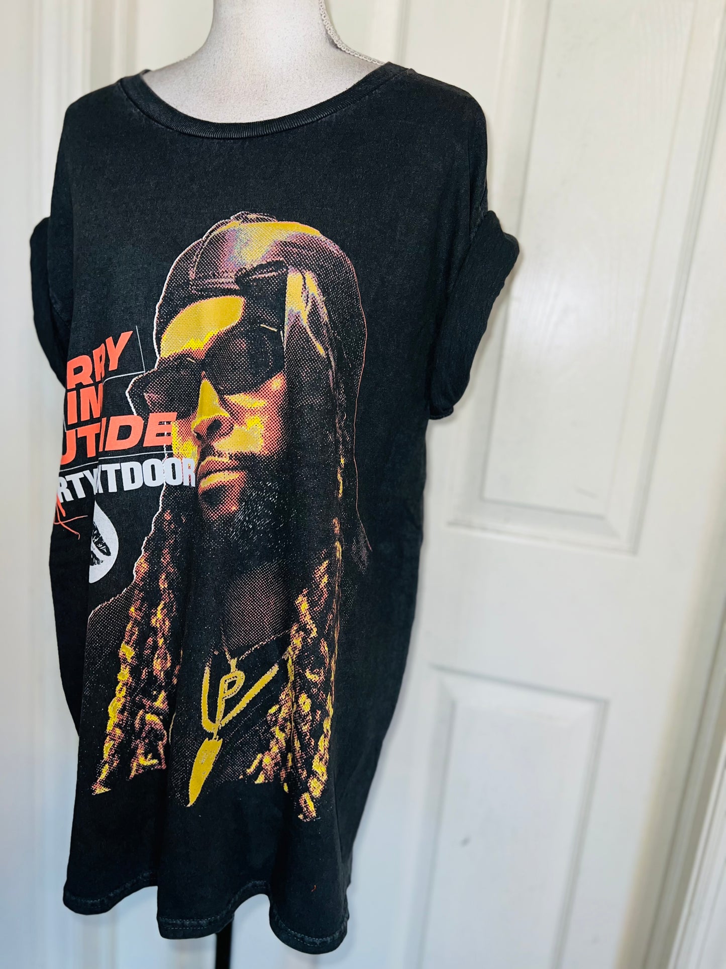 PartyNextDoor Oversized Distressed Tee