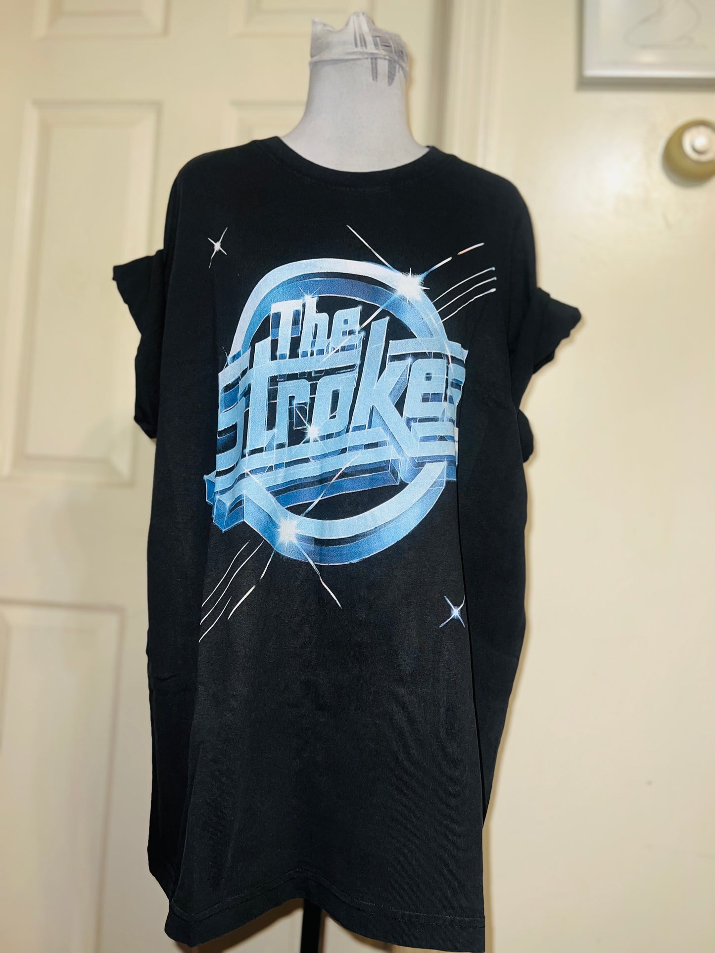 The Strokes Oversized Distressed Tee
