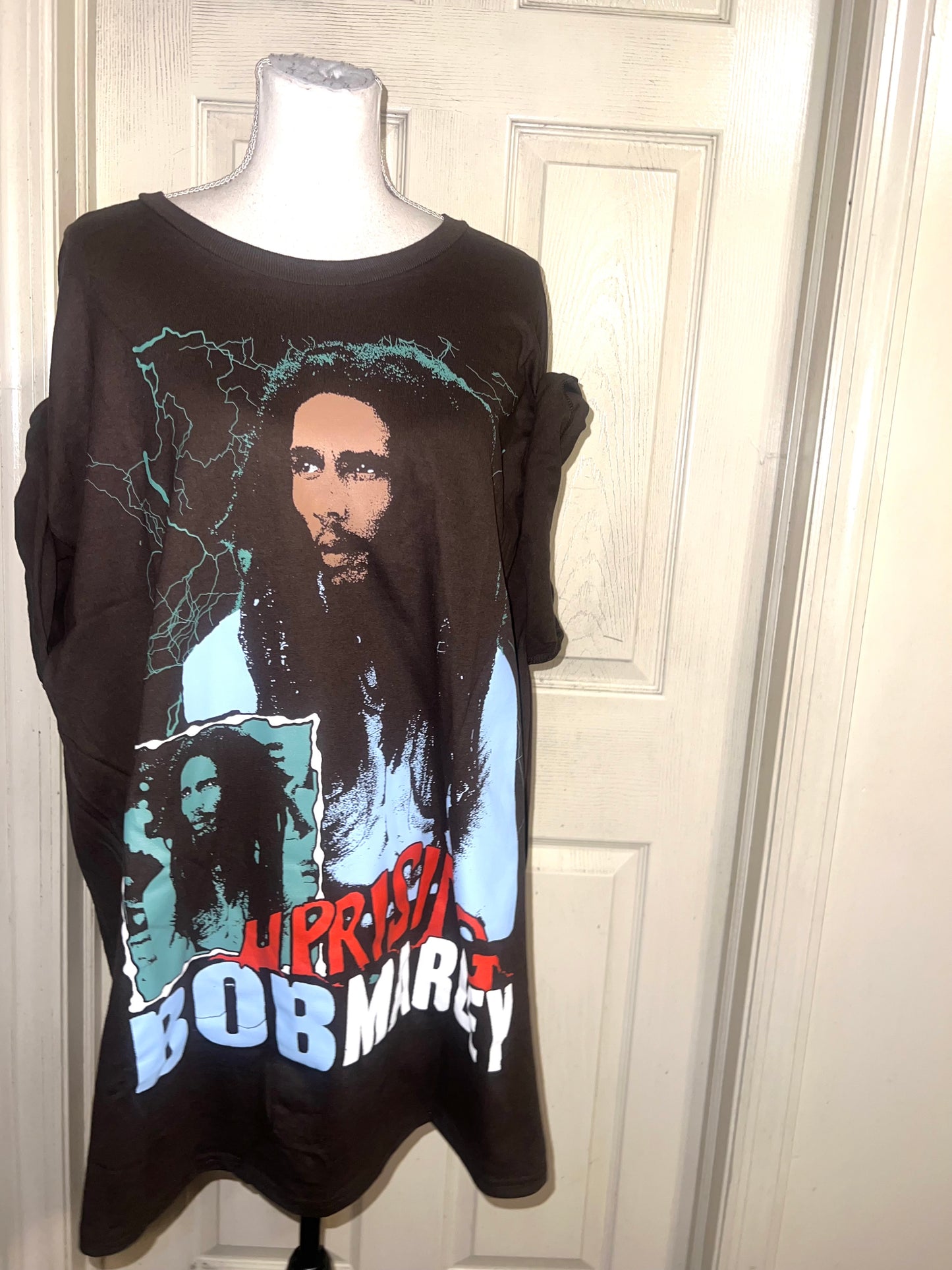 Bob Marley Oversized Distressed Tee