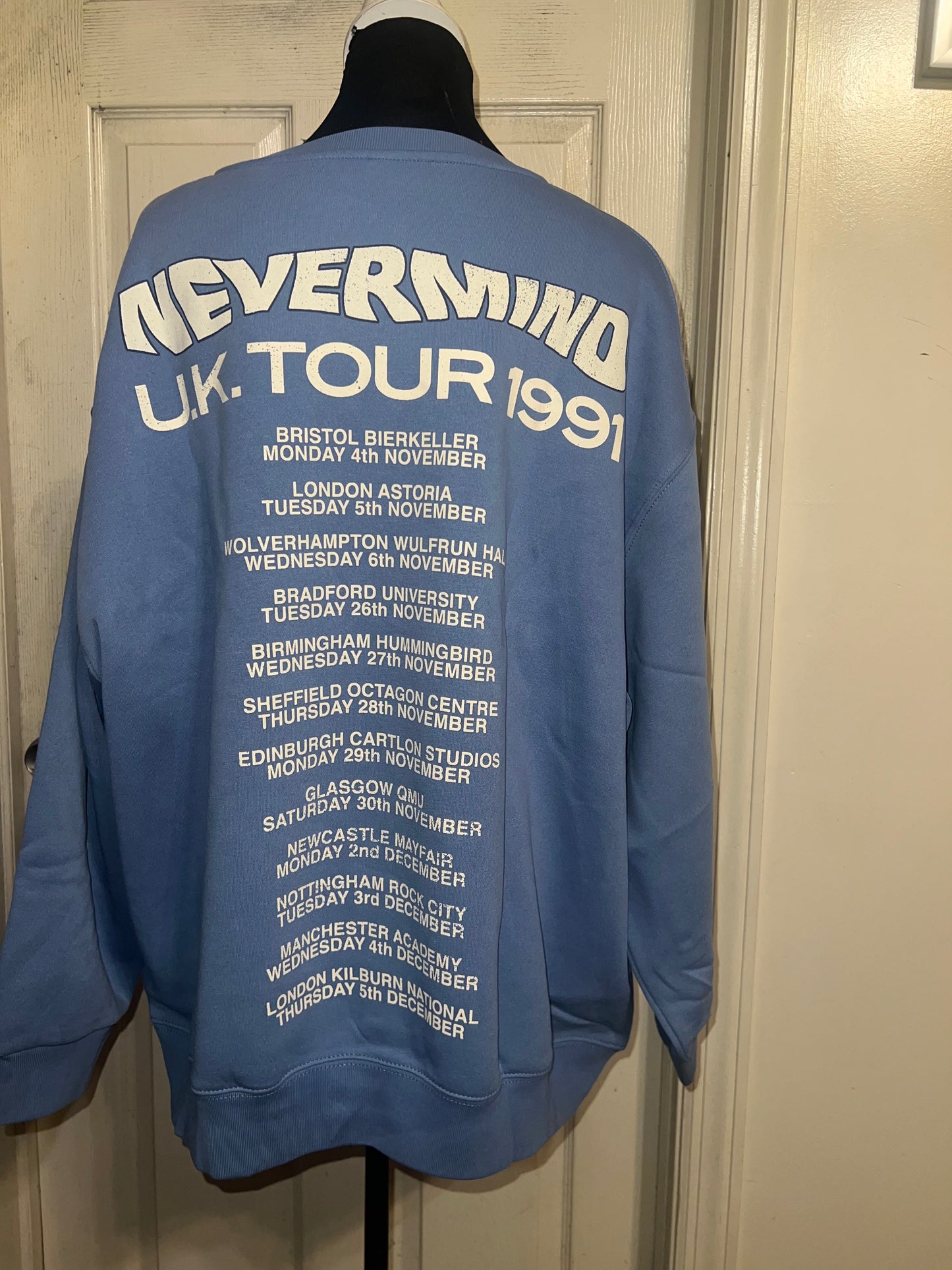 Nirvana Double Sided Oversized Distressed Sweatshirt