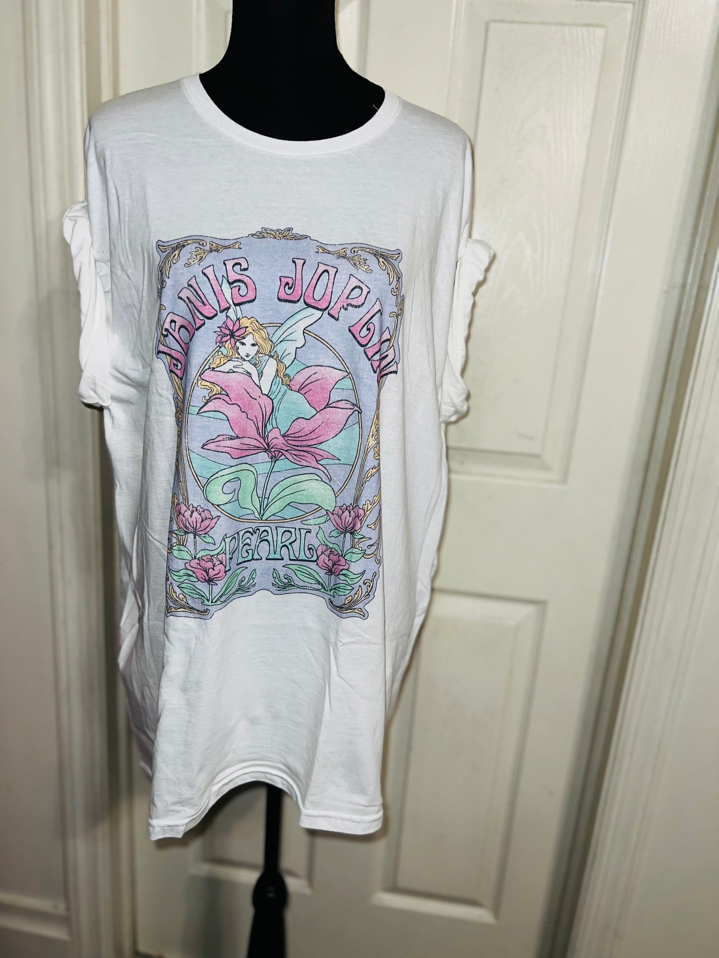 Janis Joplin Oversized Distressed Tee