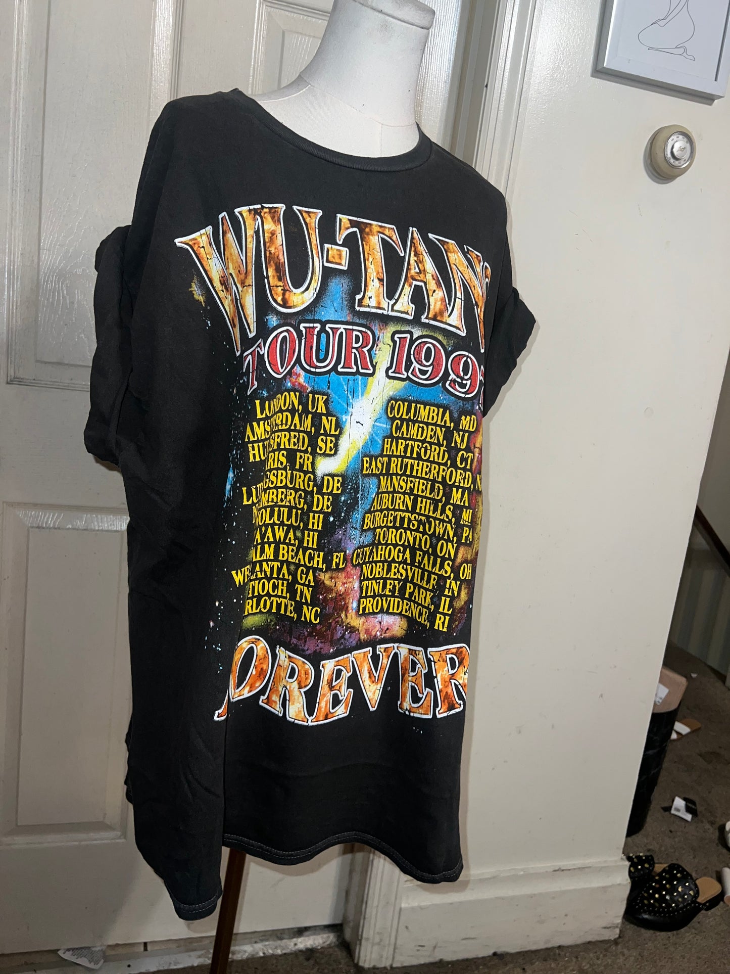 Wu-Tang Clan Tour Oversized Distressed Tee