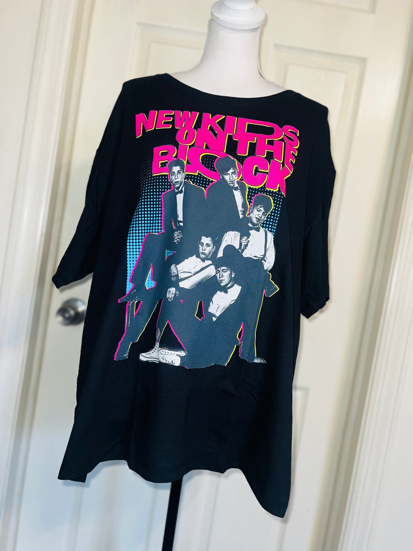 New Kids On The Block Oversized Distressed Tee